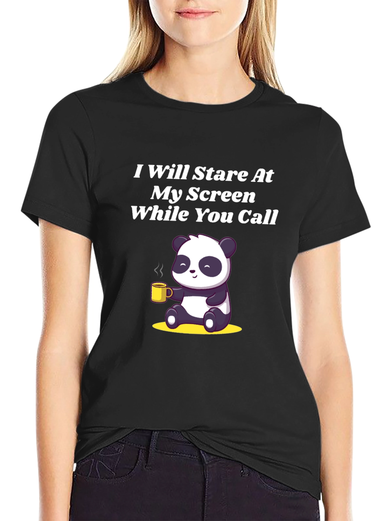 Stare At My Screen Panda Tee
