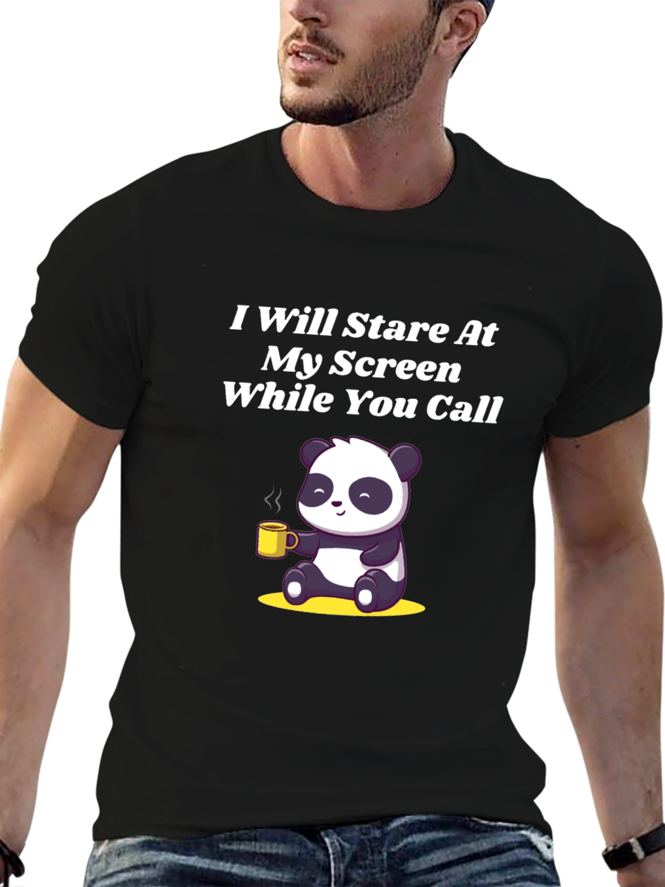 Stare At My Screen Panda Tee