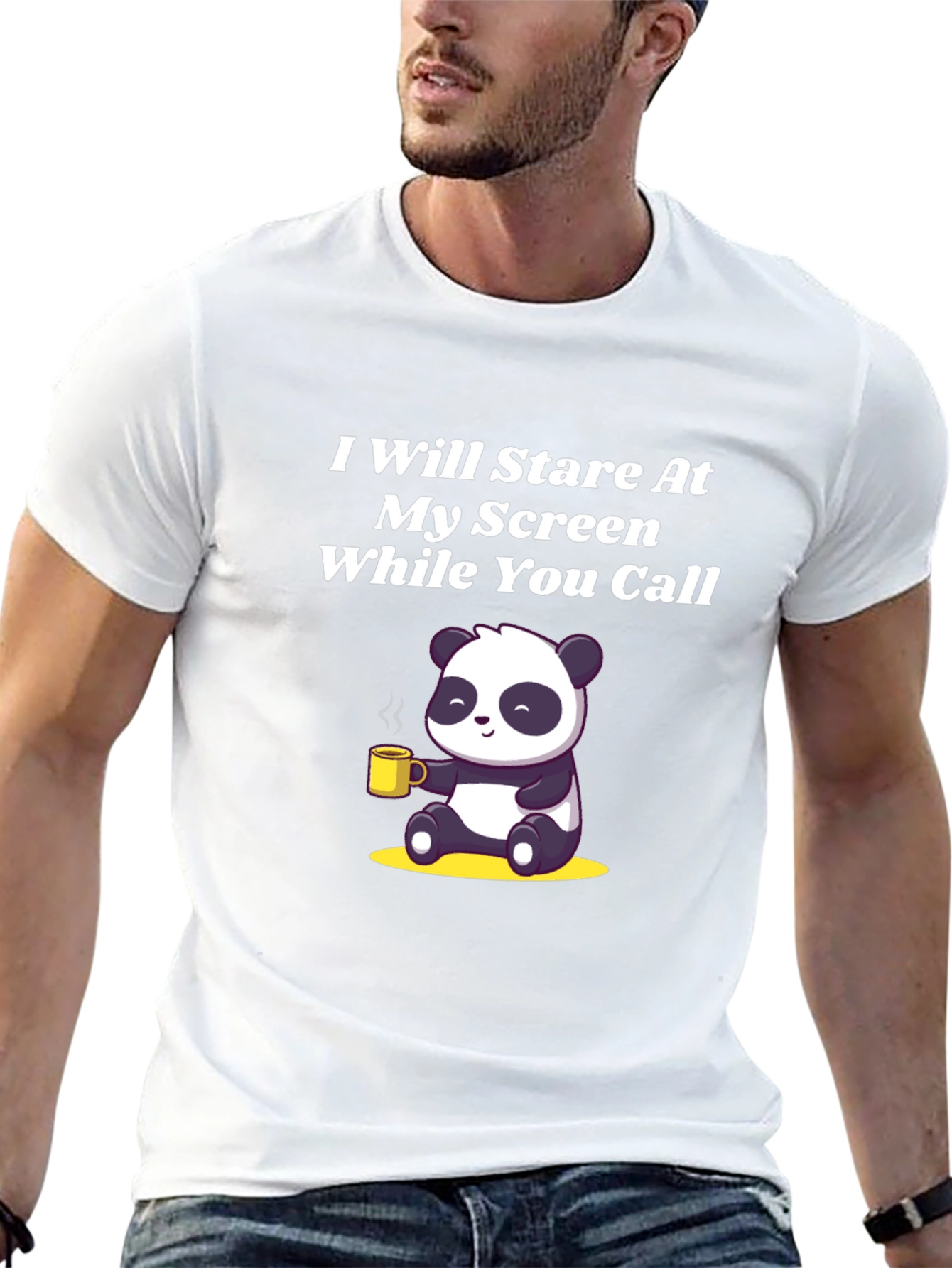 Stare At My Screen Panda Tee