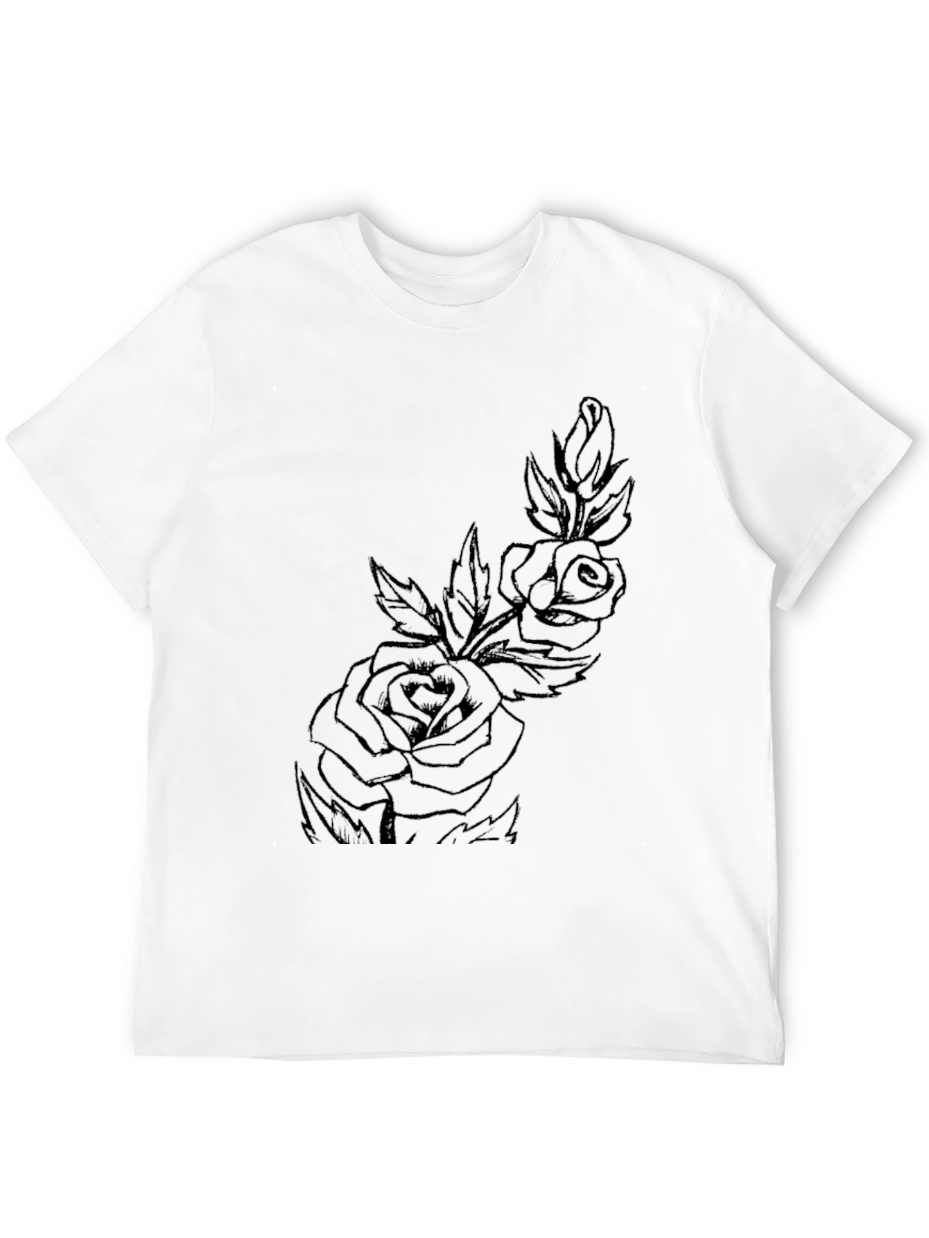 Black Rose Graphic Tee - Stylish & Edgy