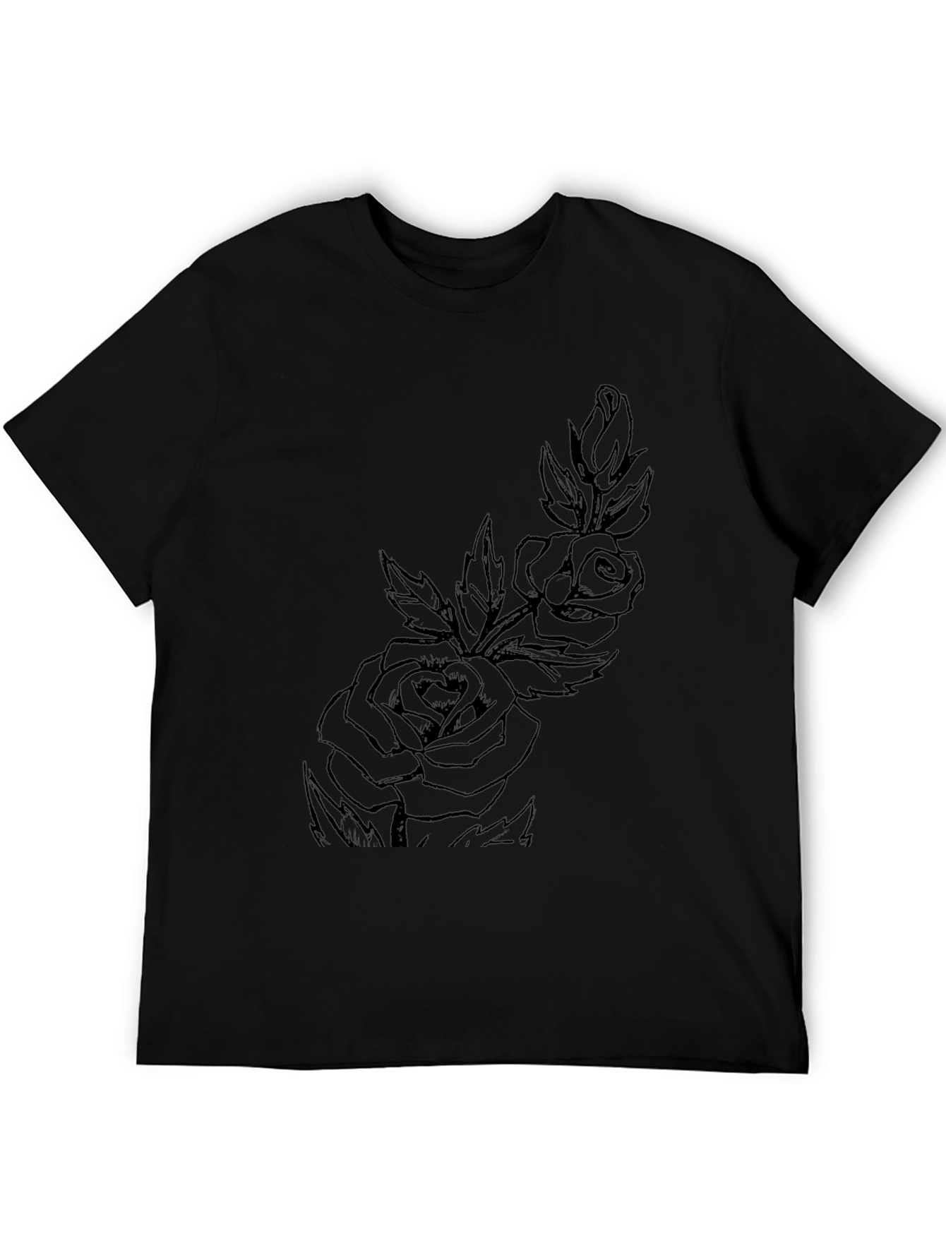 Black Rose Graphic Tee - Stylish & Edgy