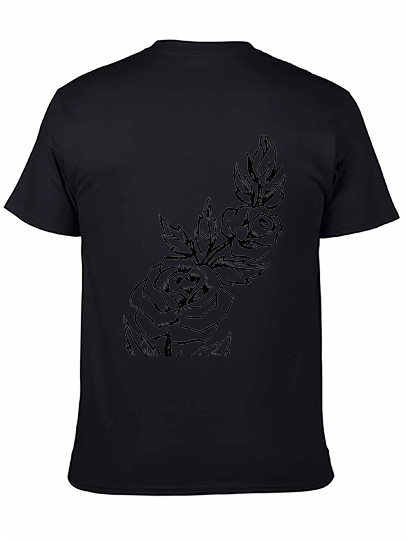 Black Rose Graphic Tee - Stylish & Edgy