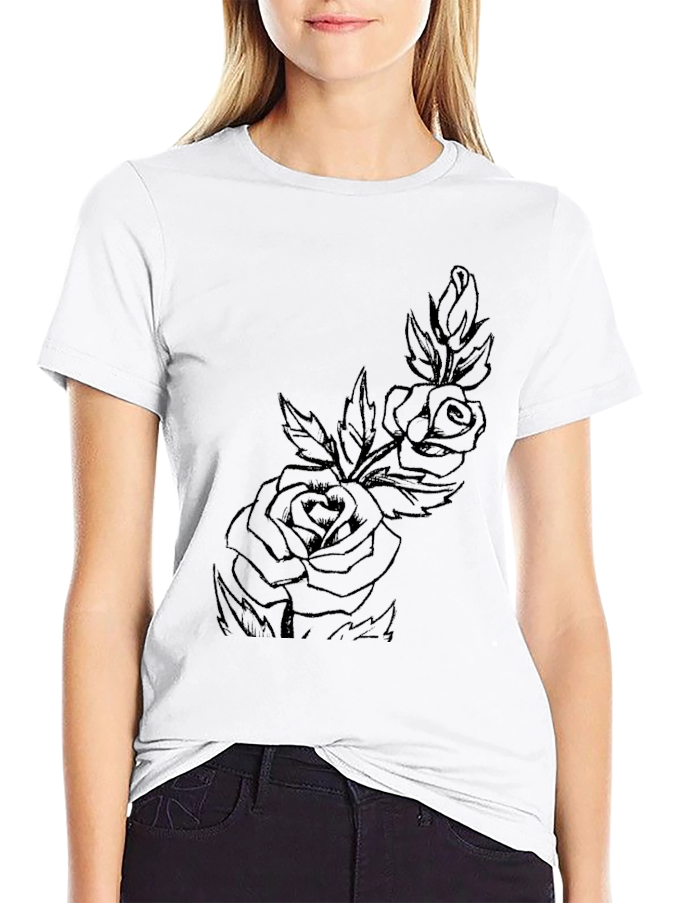 Black Rose Graphic Tee - Stylish & Edgy