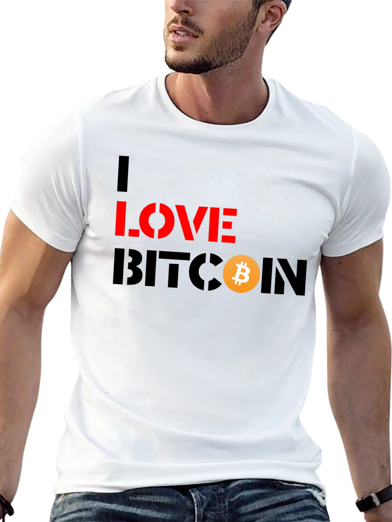 I Love Bitcoin Black Graphic Tee - Crypto Fashion