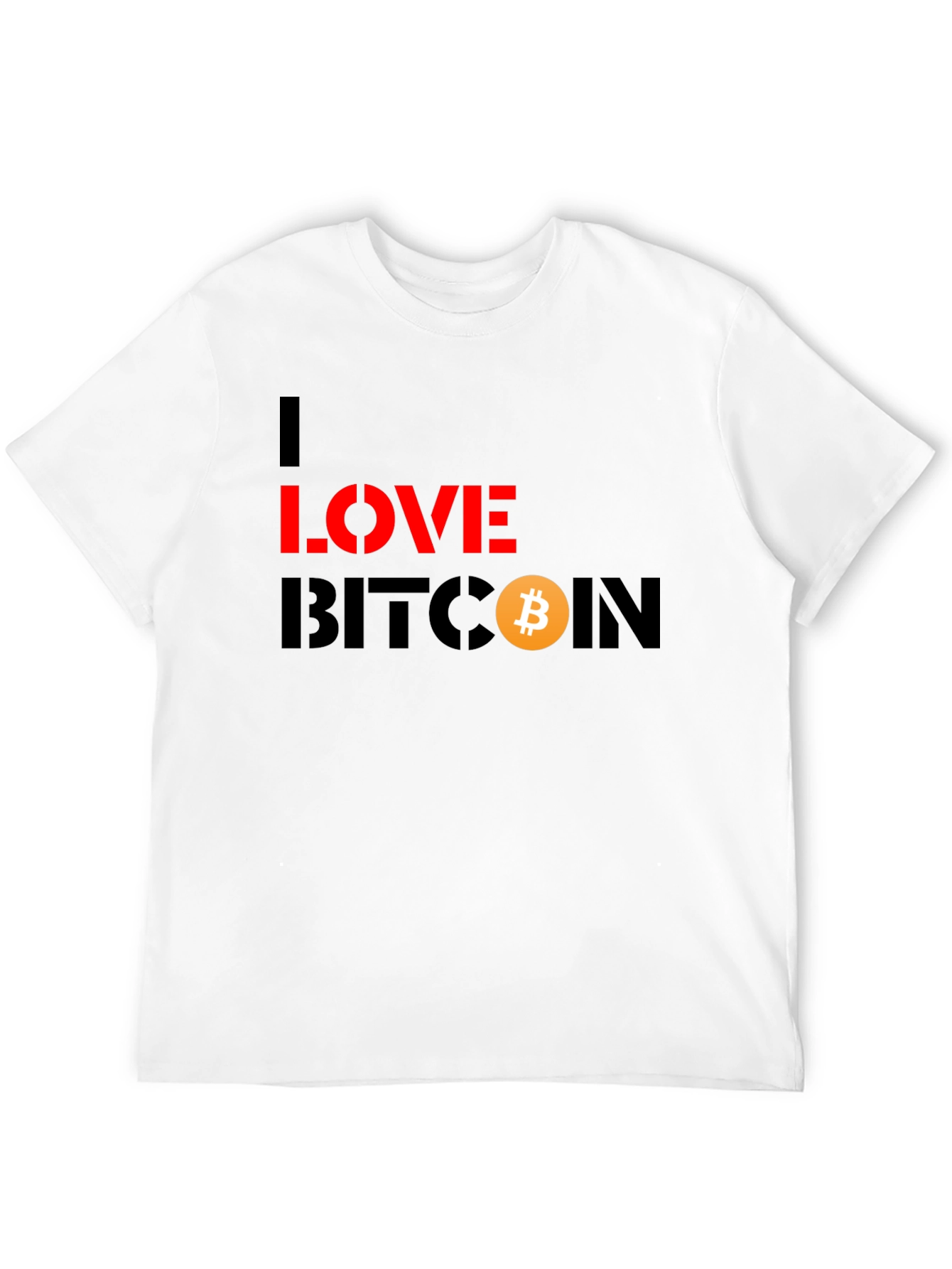 I Love Bitcoin Black Graphic Tee - Crypto Fashion