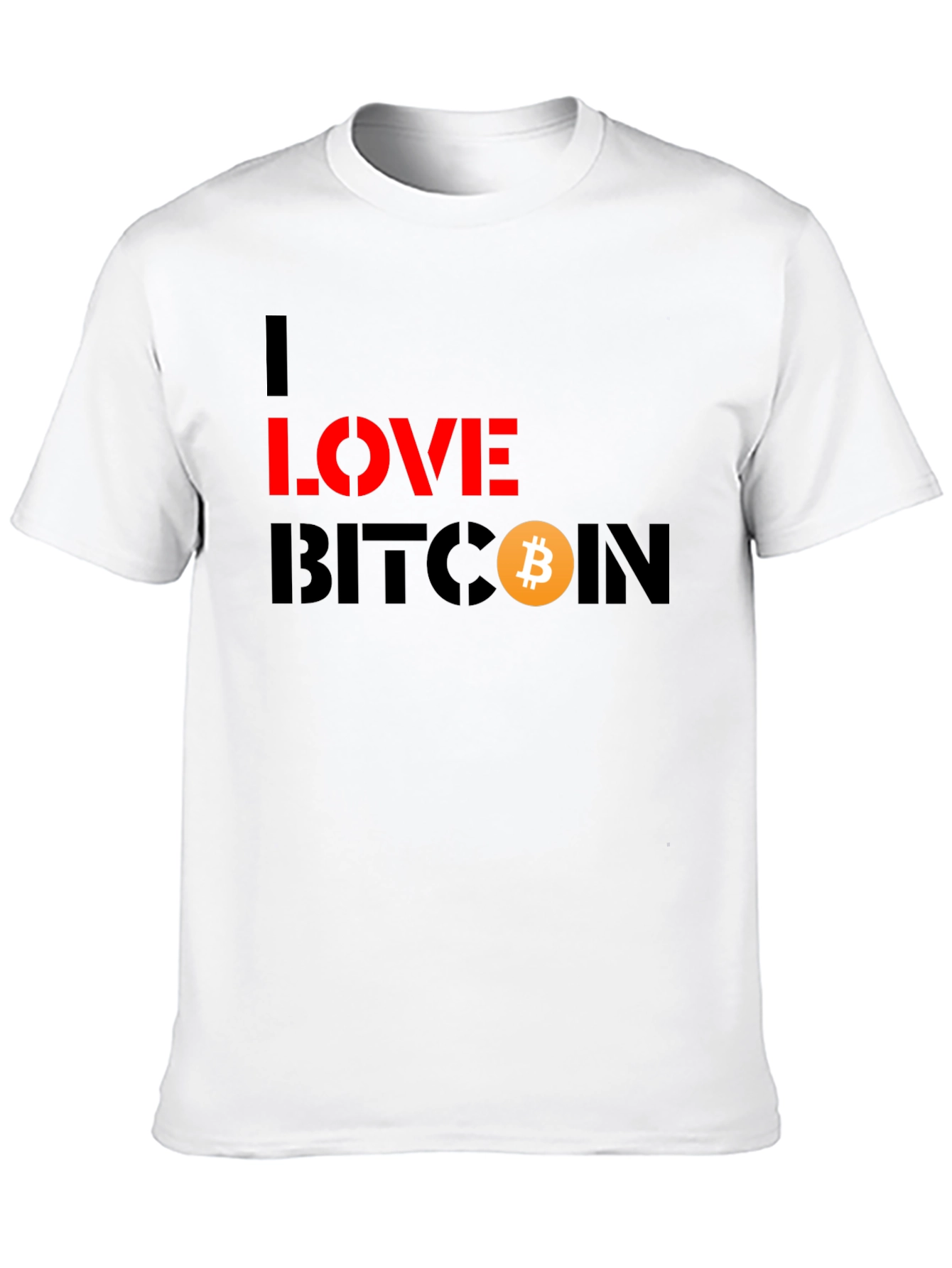 I Love Bitcoin Black Graphic Tee - Crypto Fashion