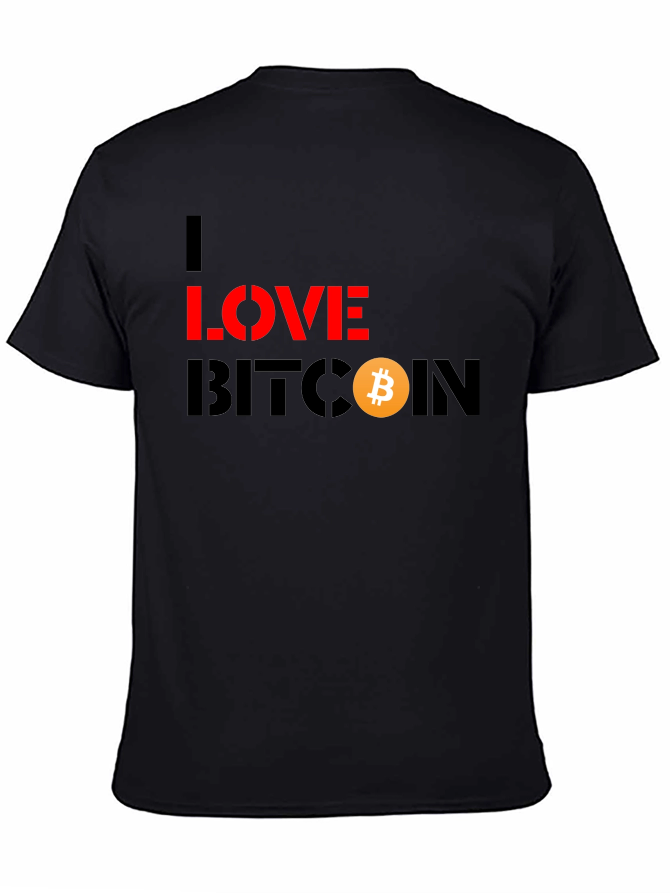 I Love Bitcoin Black Graphic Tee - Crypto Fashion