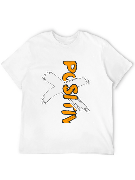 Positive Graphic Tee - Black Crew Neck T-Shirt