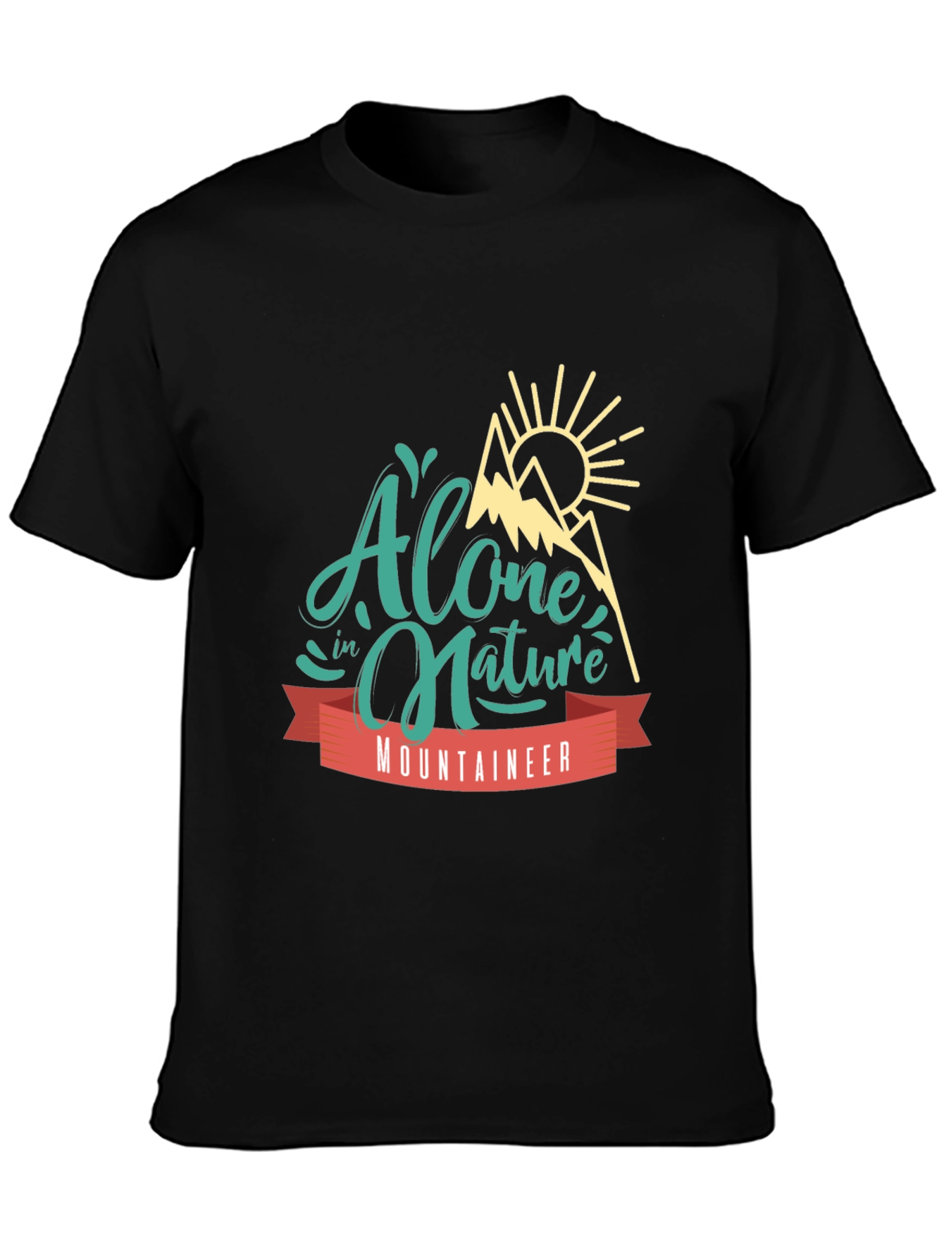 Alone In Nature Mountaineer Graphic T-Shirt