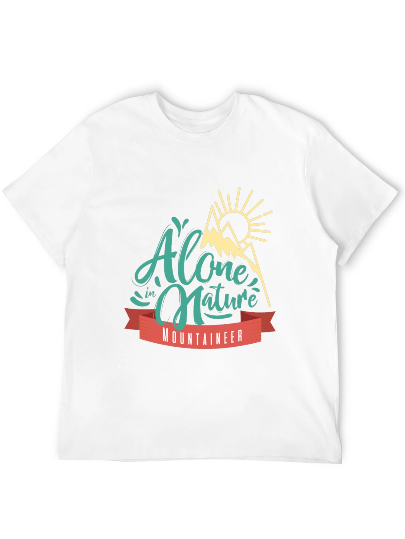 Alone In Nature Mountaineer Graphic T-Shirt