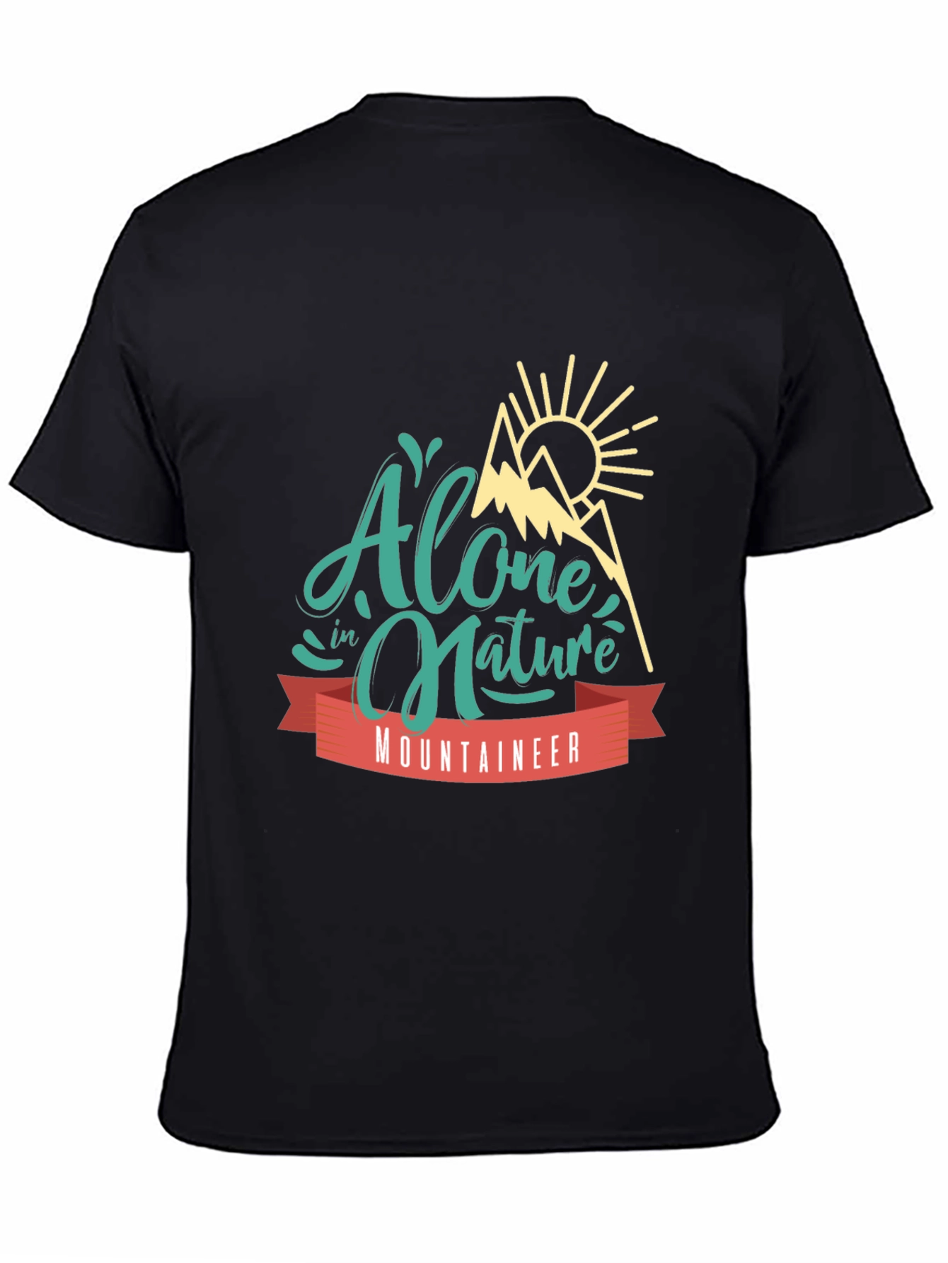Alone In Nature Mountaineer Graphic T-Shirt