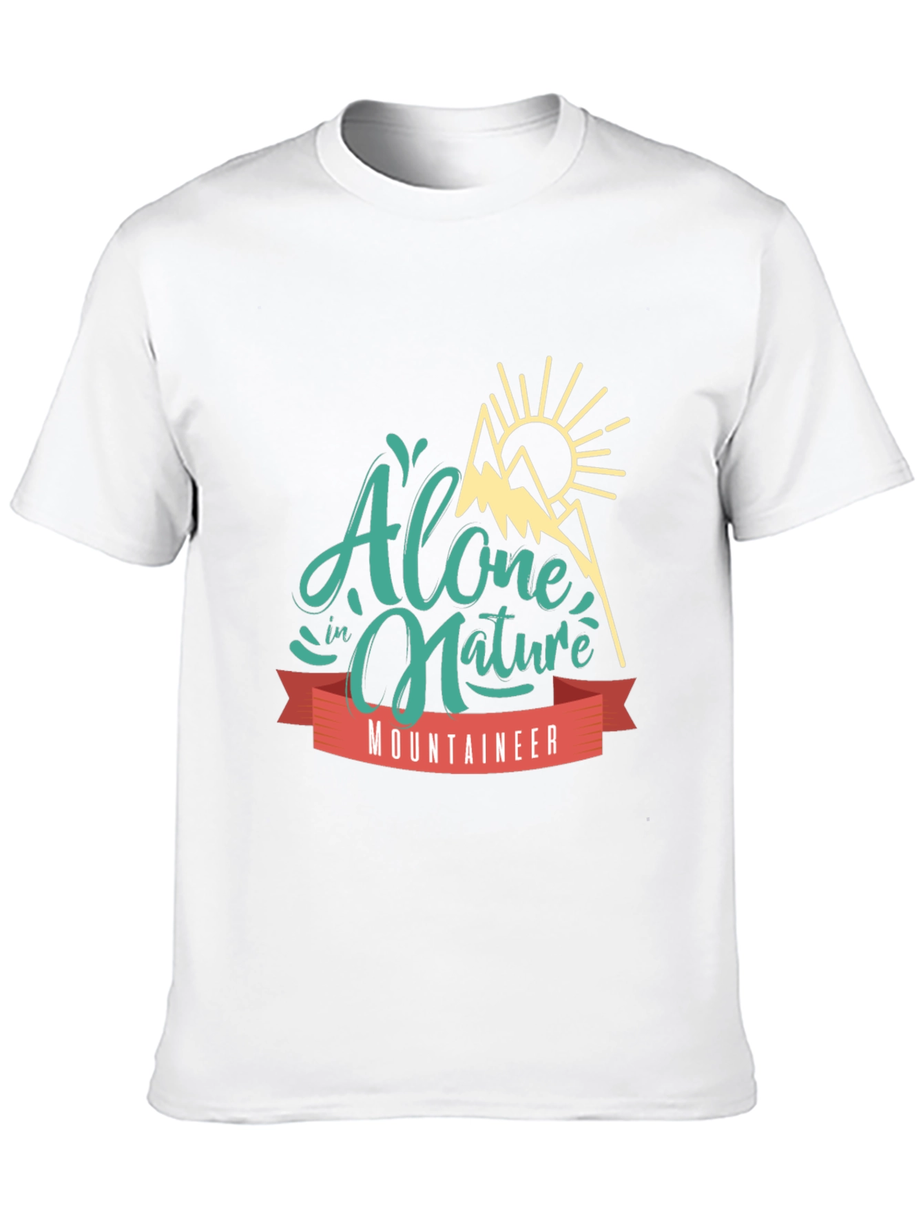 Alone In Nature Mountaineer Graphic T-Shirt
