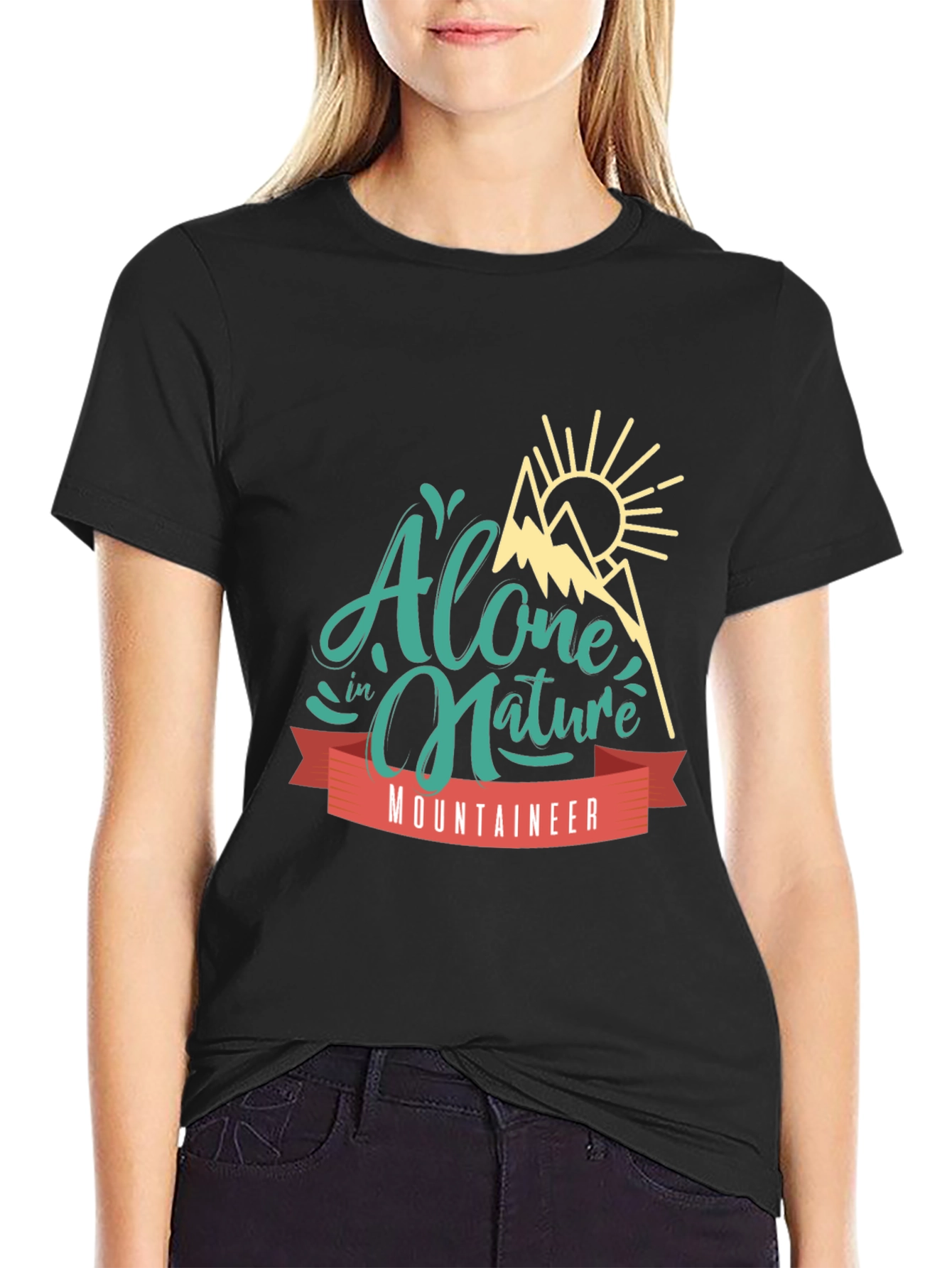 Alone In Nature Mountaineer Graphic T-Shirt