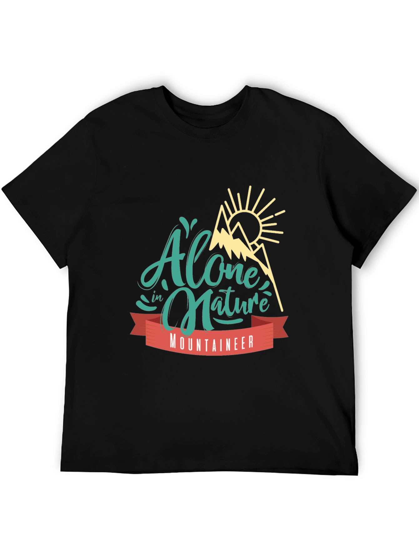 Alone In Nature Mountaineer Graphic T-Shirt