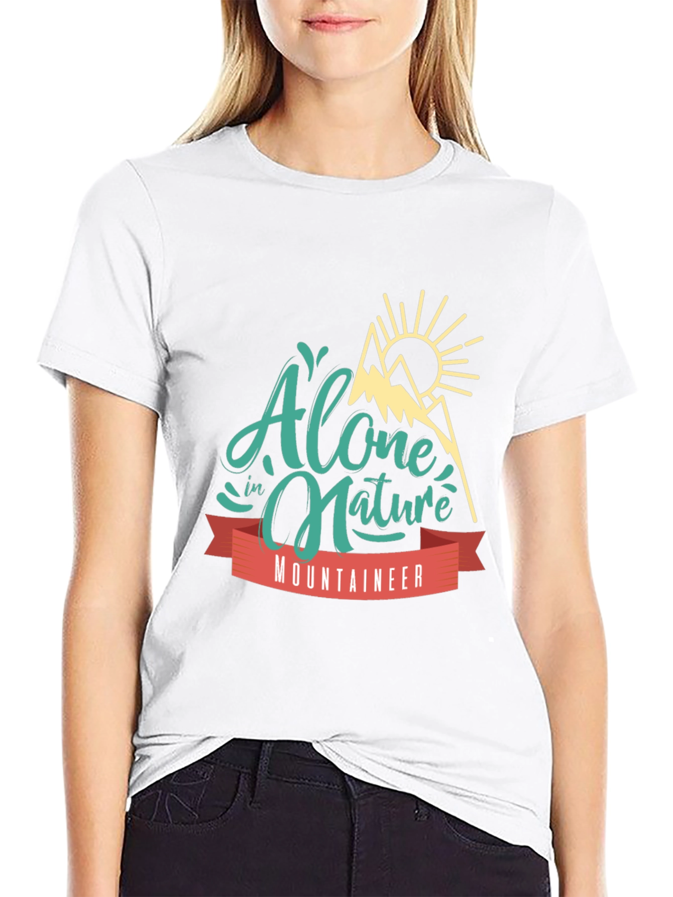 Alone In Nature Mountaineer Graphic T-Shirt