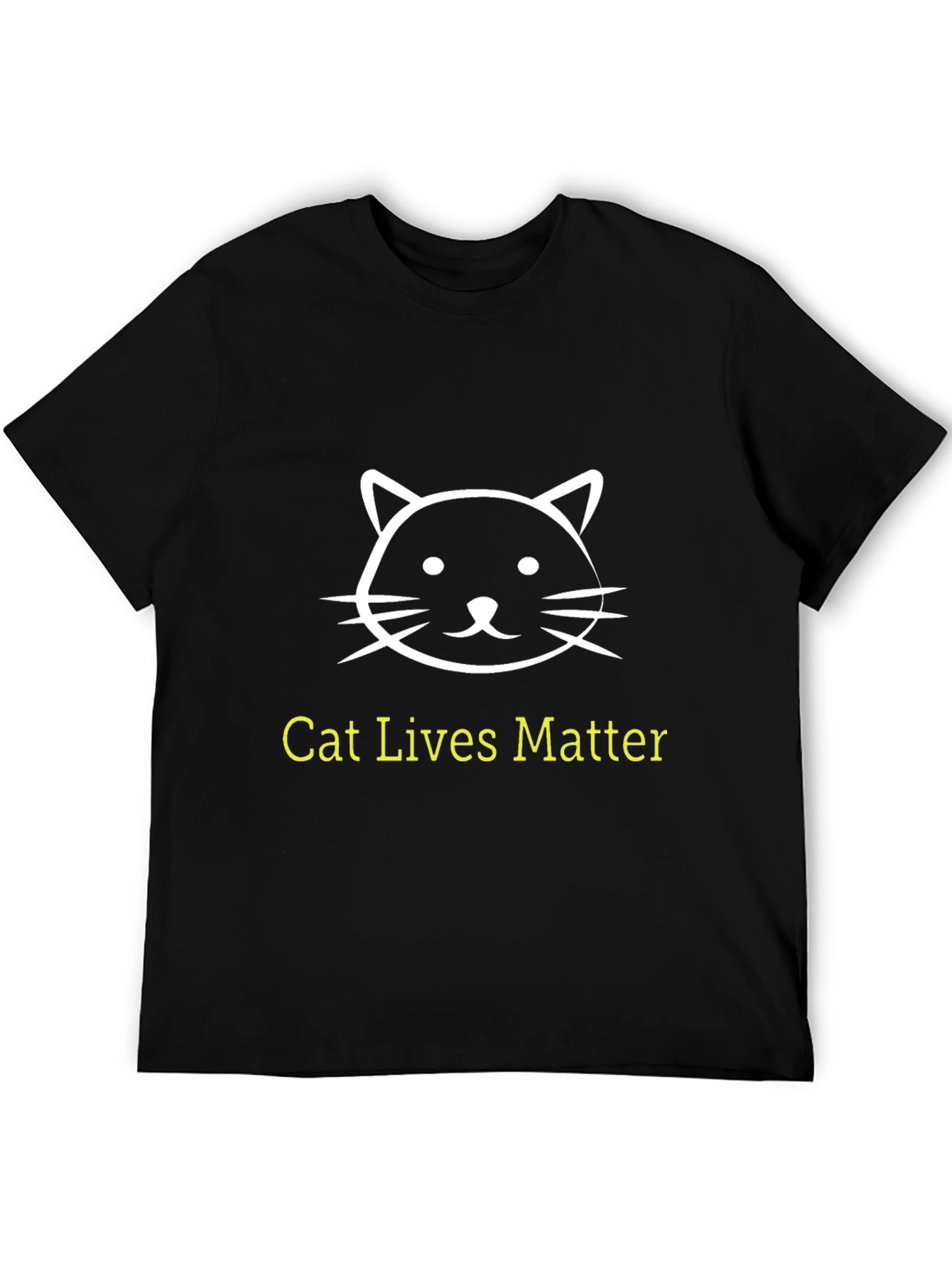 Cat Lives Matter Graphic Tee - Black
