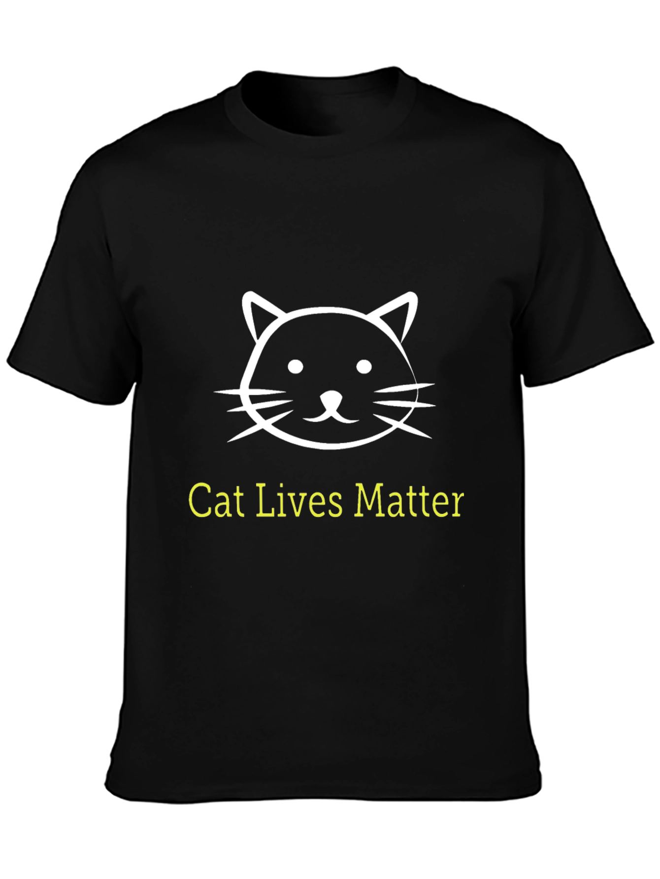 Cat Lives Matter Graphic Tee - Black