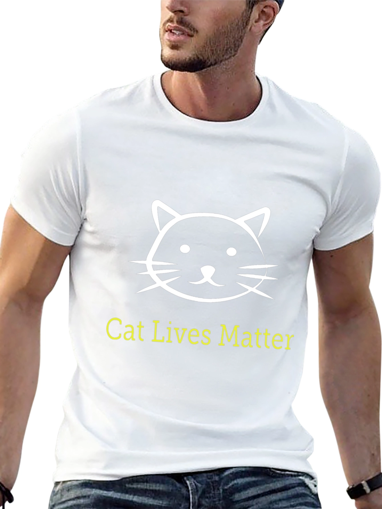 Cat Lives Matter Graphic Tee - Black