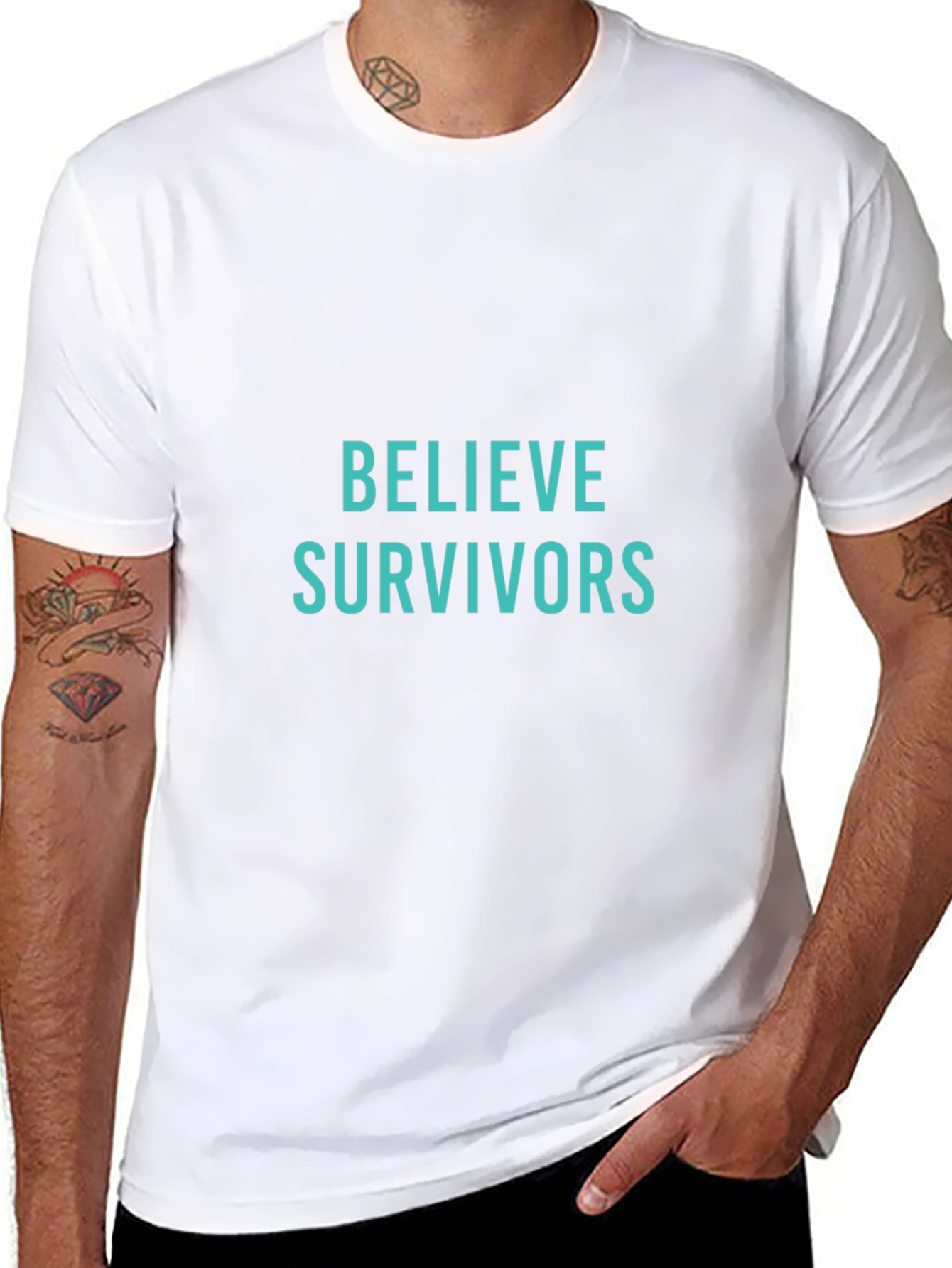 Believe Survivors Graphic Tee - Black Cotton Shirt