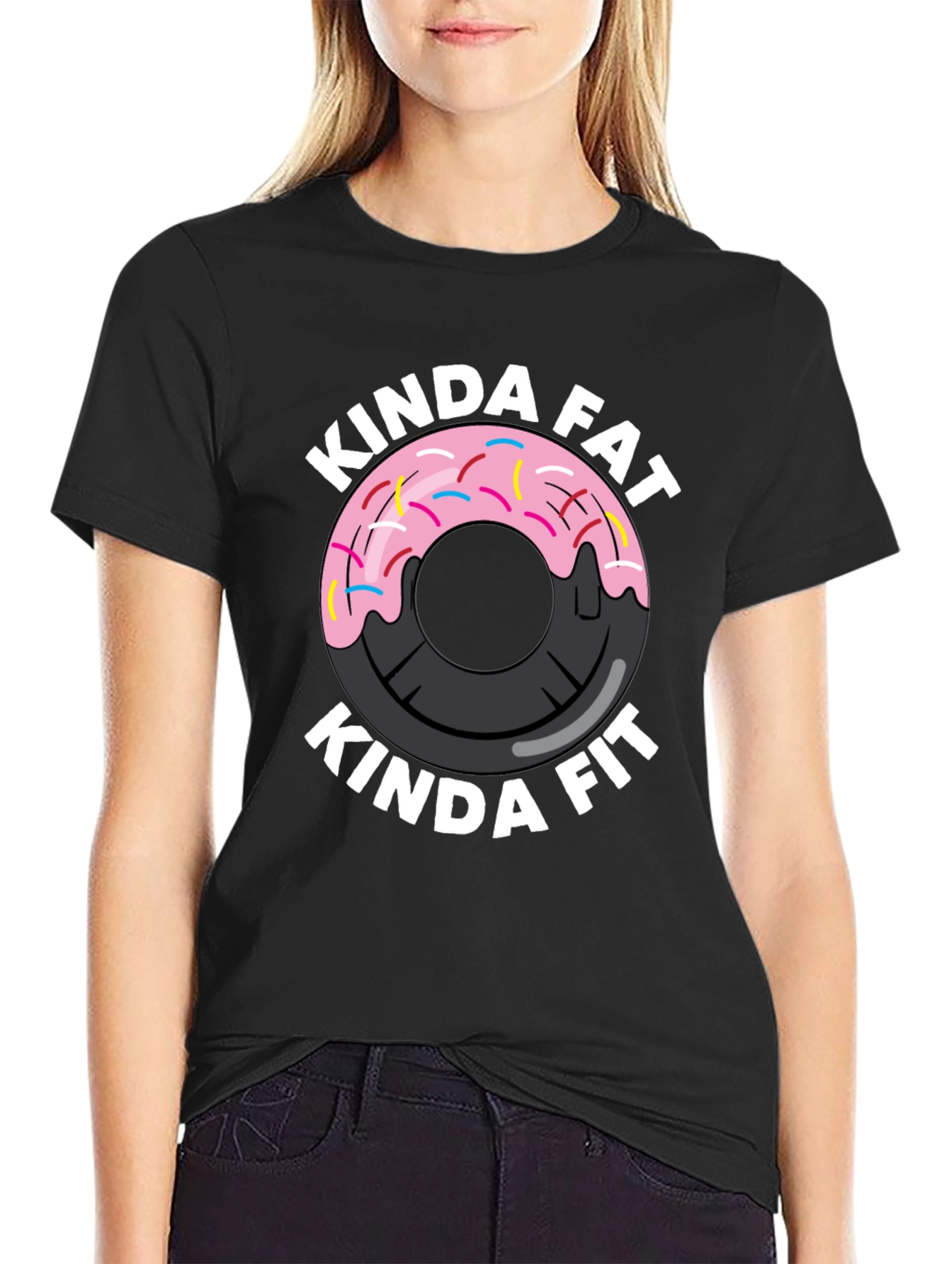 Kinda Fat Kinda Fit Donut Gym T-Shirt