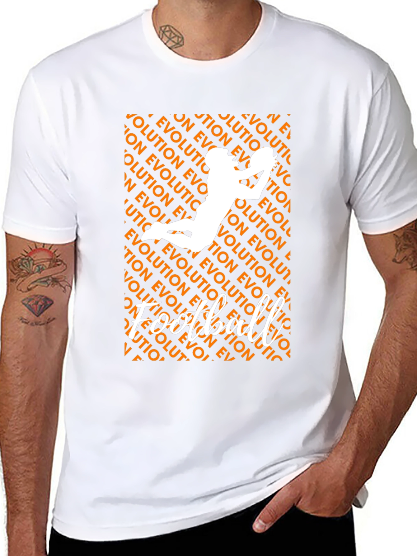 Football Evolution Graphic T-Shirt