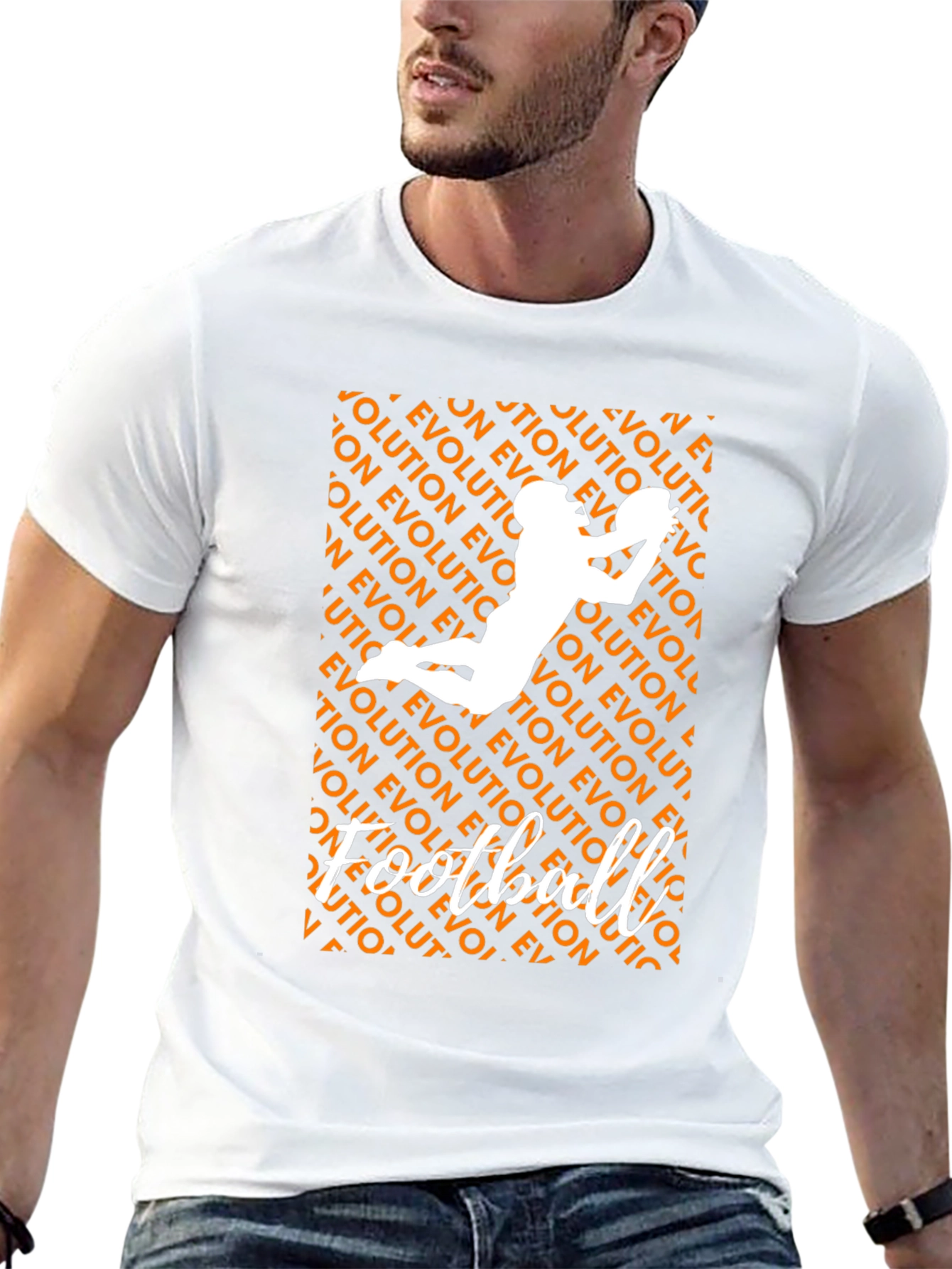 Football Evolution Graphic T-Shirt
