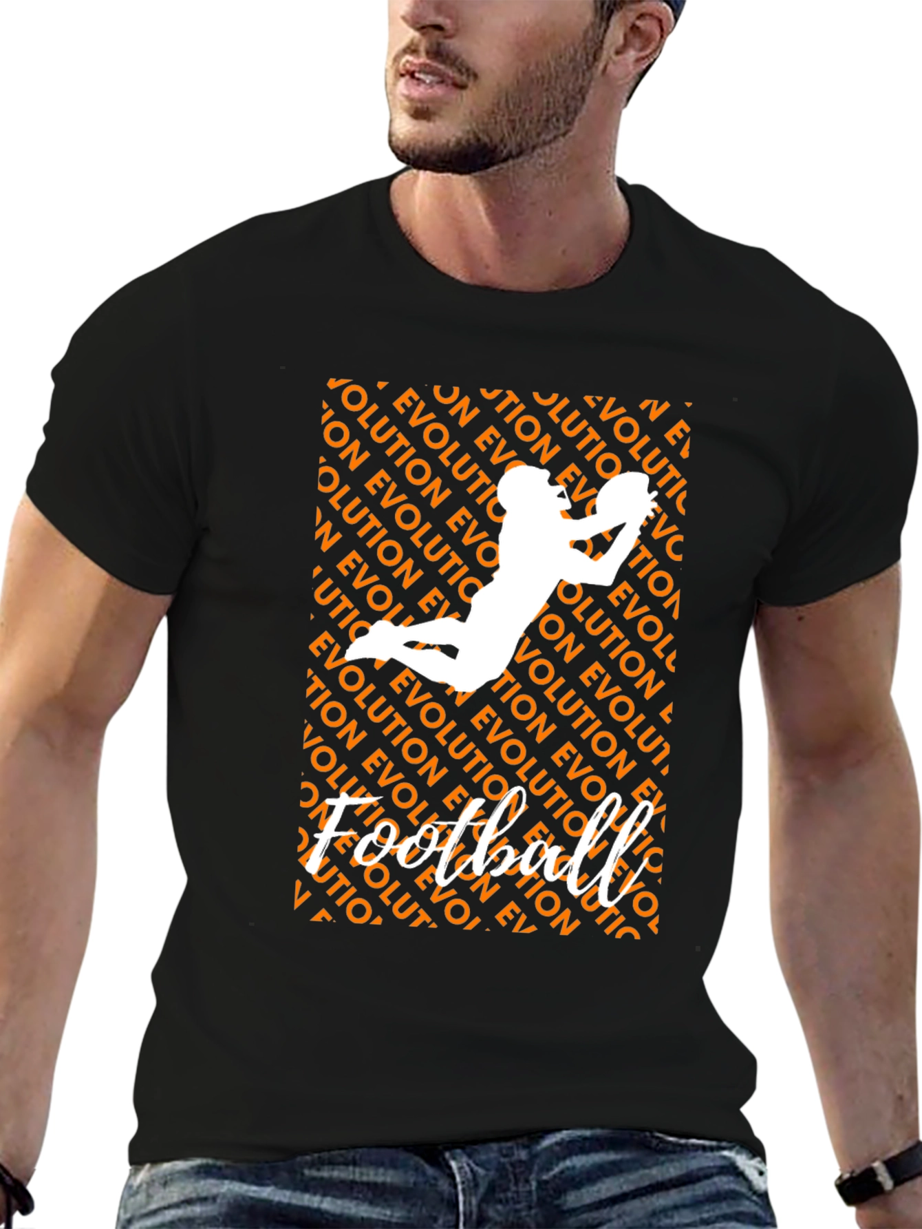 Football Evolution Graphic T-Shirt
