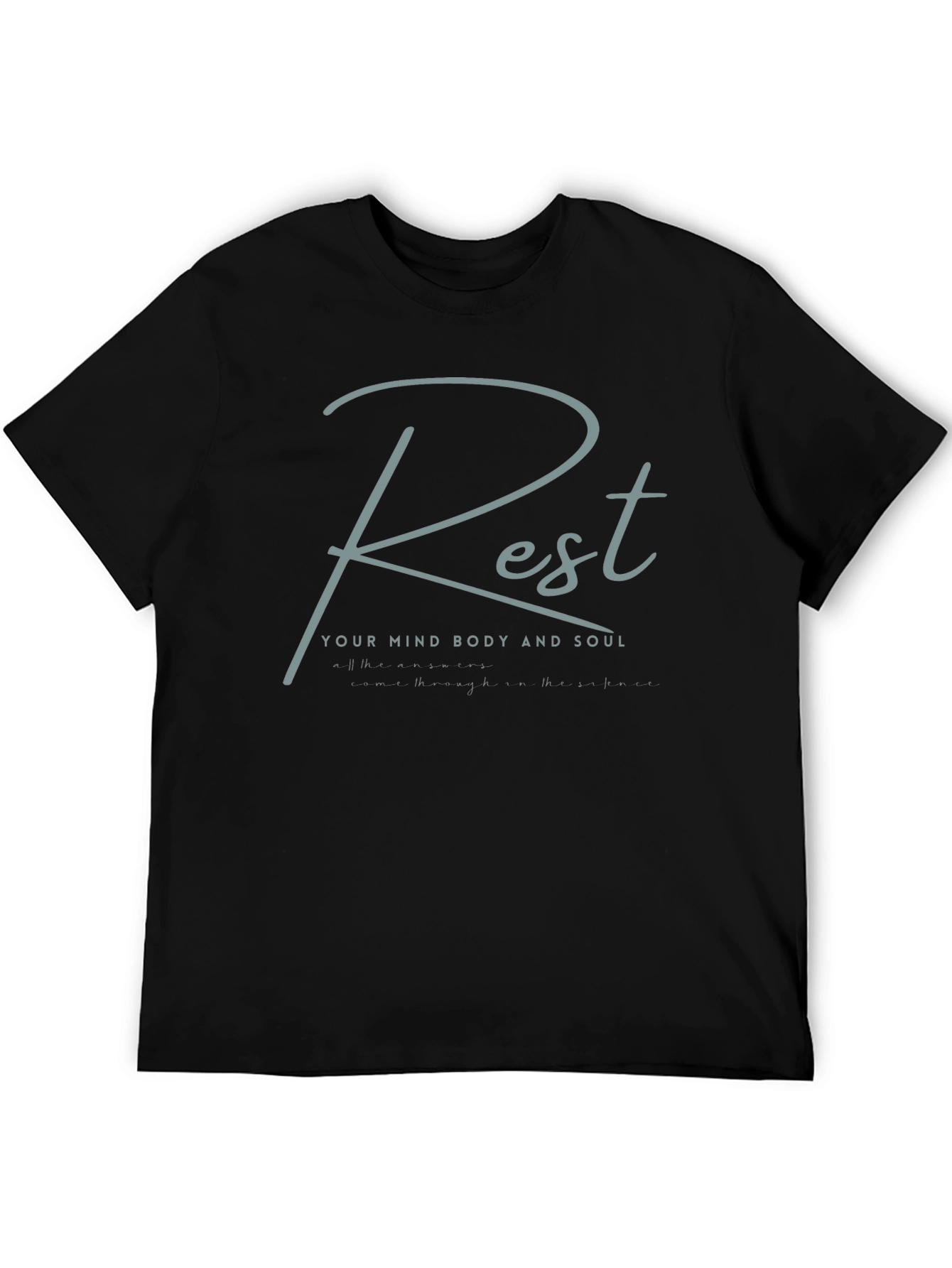 Rest Mind Body and Soul Black T-Shirt