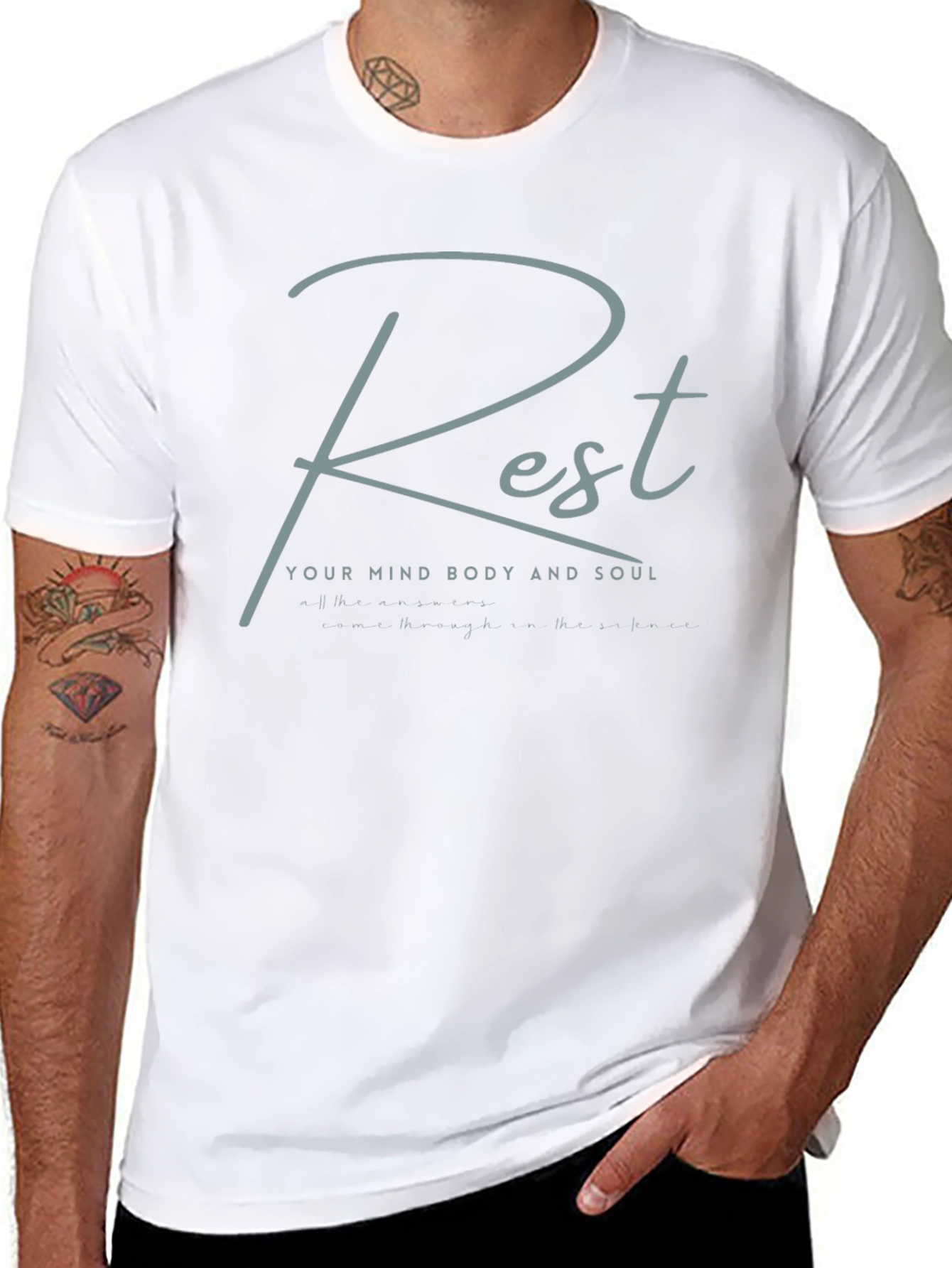 Rest Mind Body and Soul Black T-Shirt