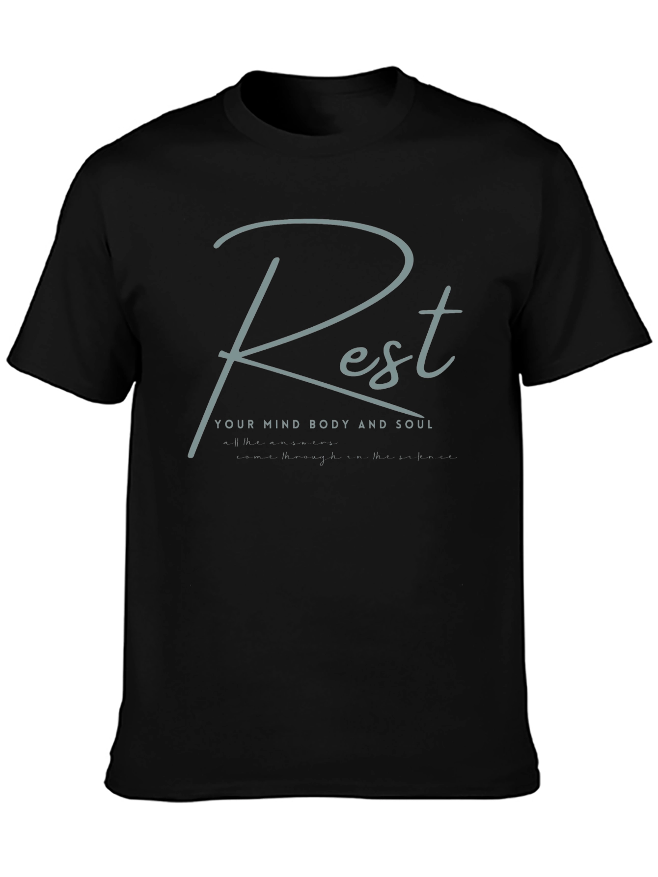 Rest Mind Body and Soul Black T-Shirt
