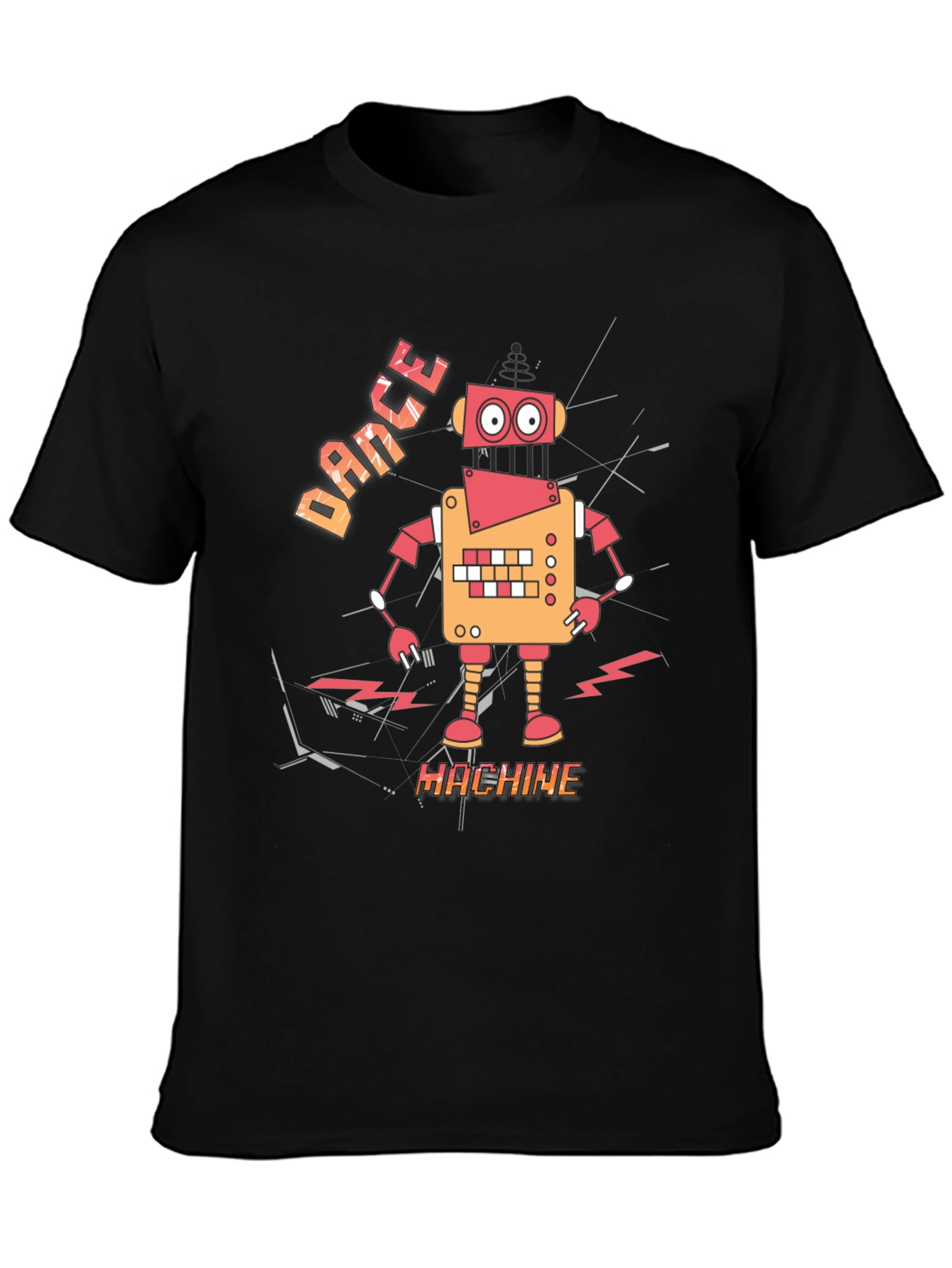 Dance Machine Robot Graphic Tee - Retro Style