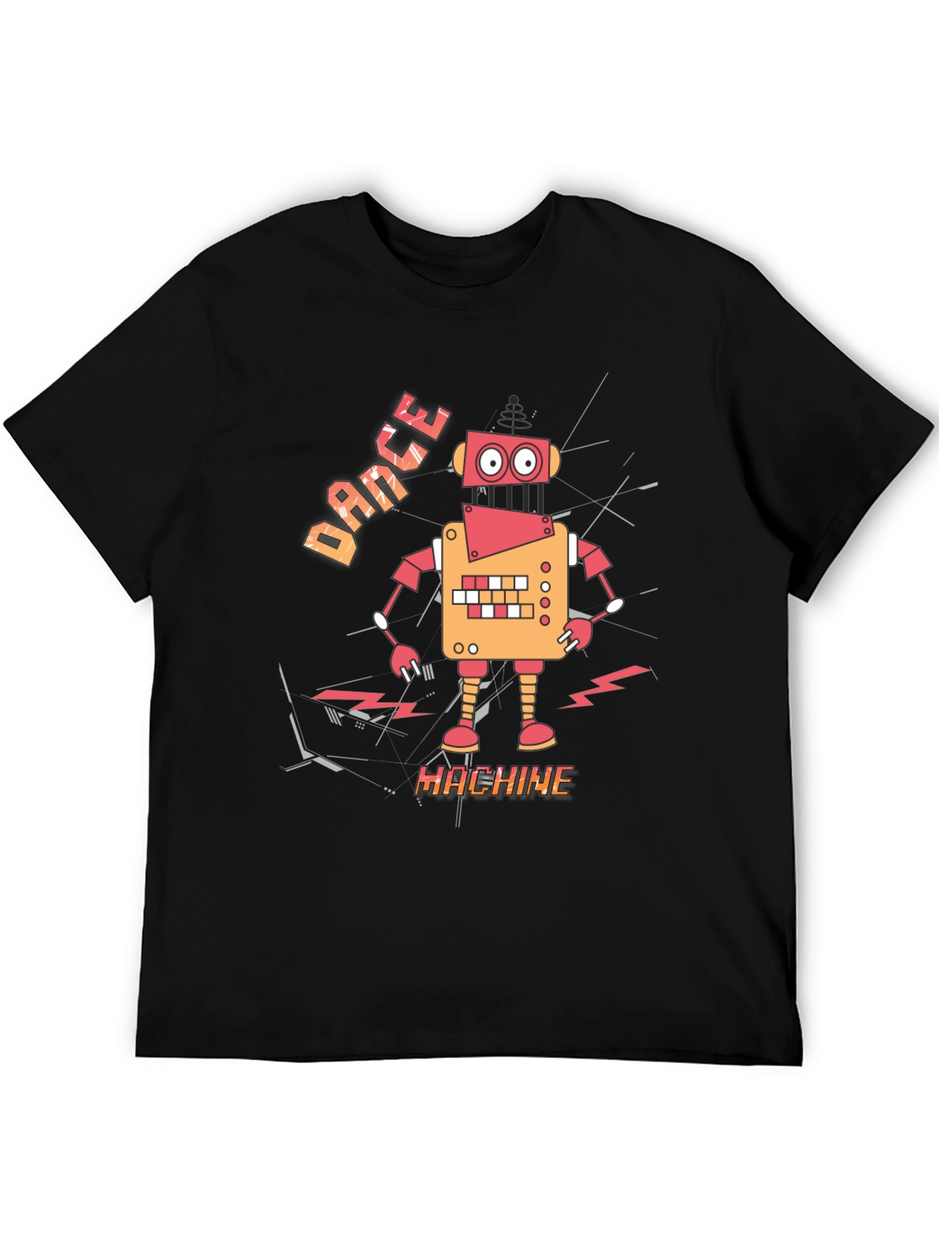 Dance Machine Robot Graphic Tee - Retro Style