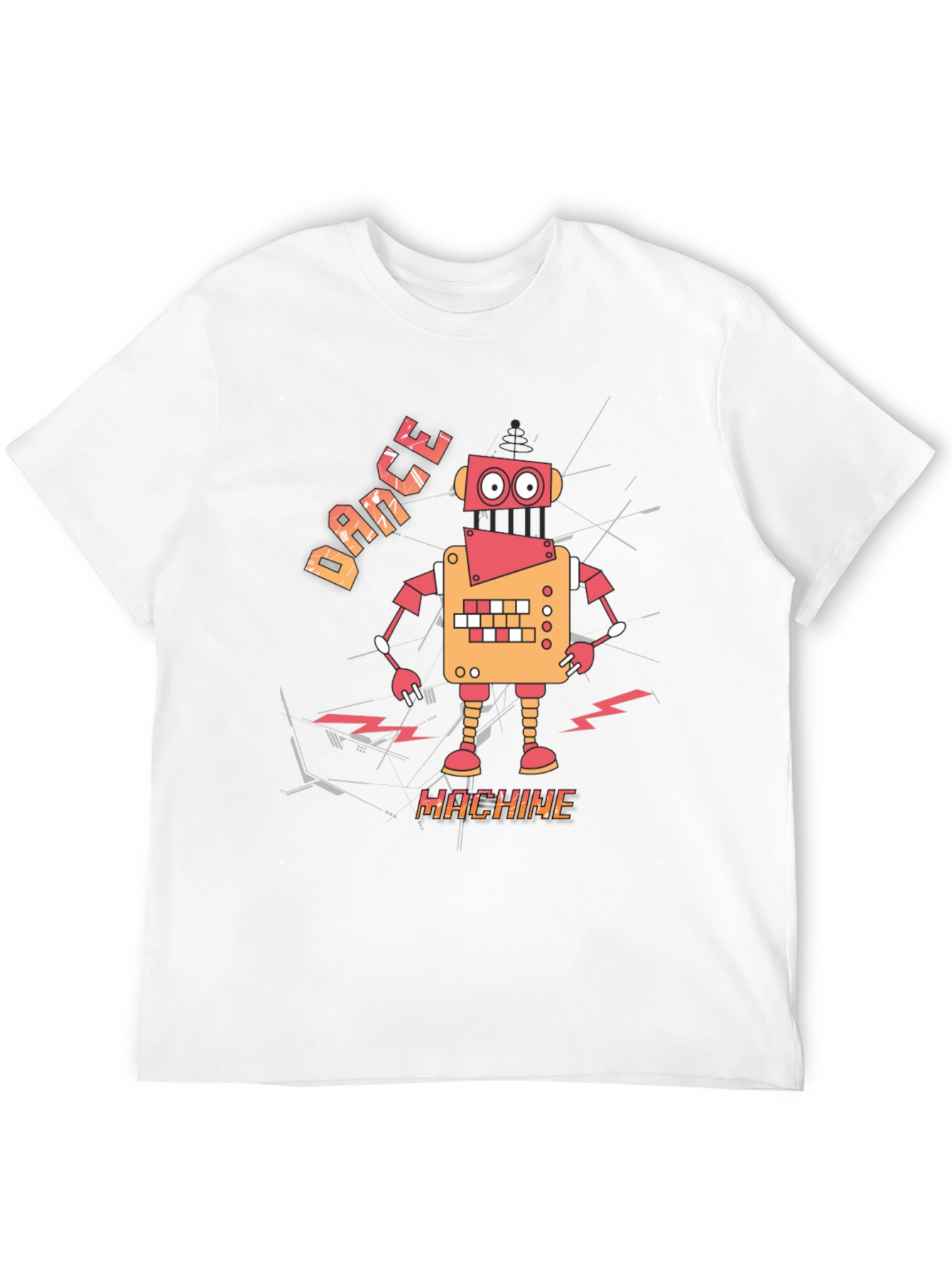 Dance Machine Robot Graphic Tee - Retro Style