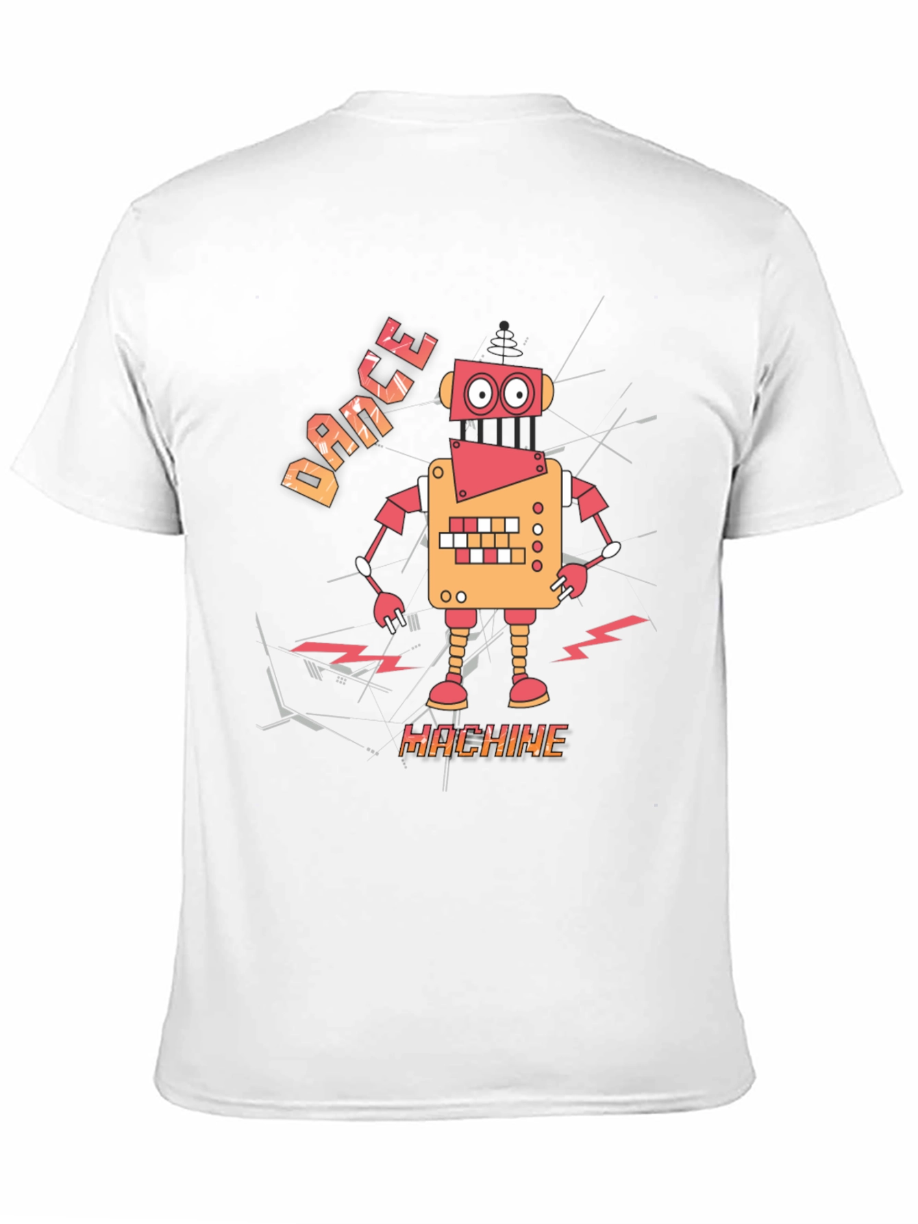 Dance Machine Robot Graphic Tee - Retro Style