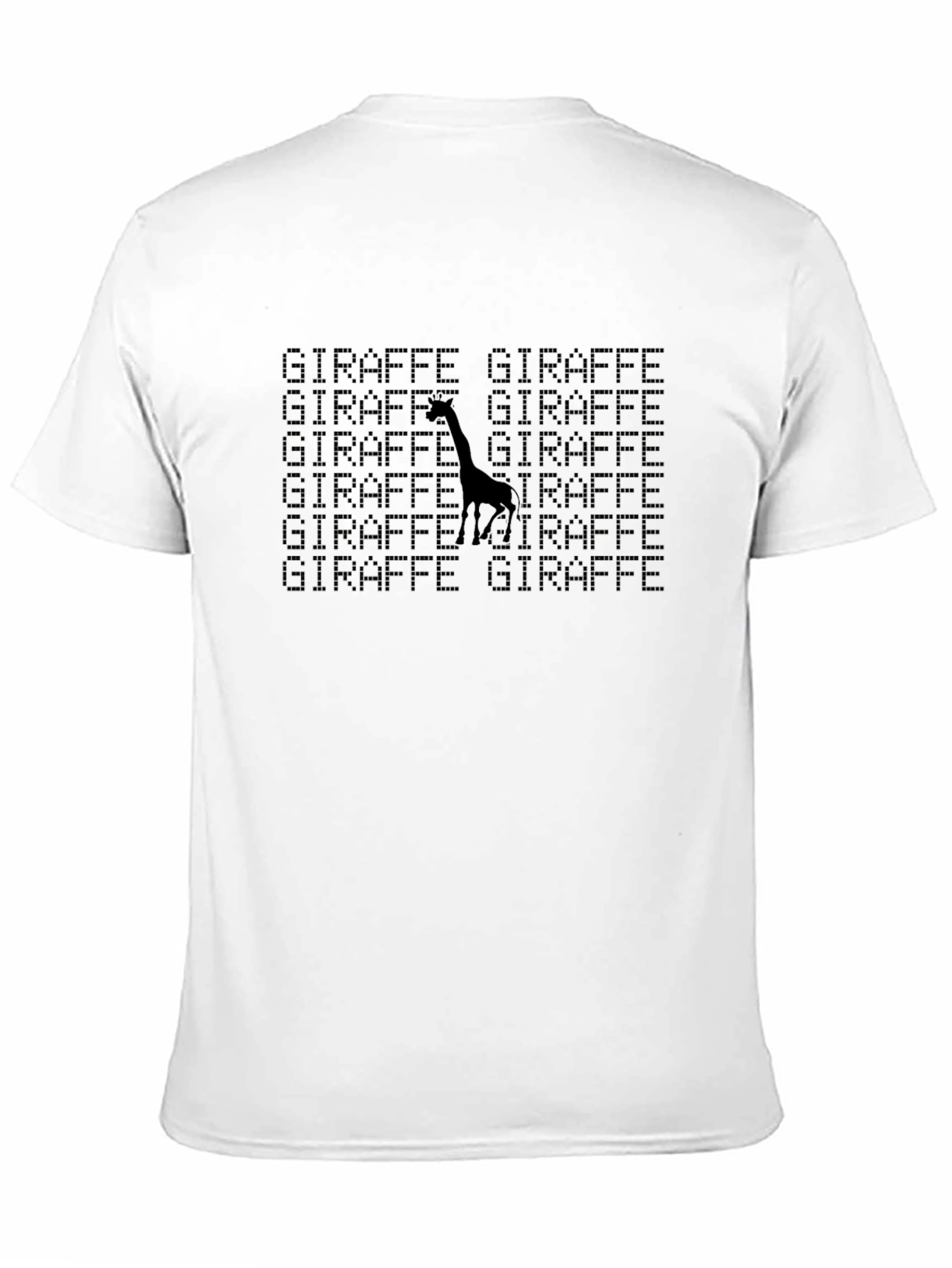 Giraffe Pattern Black T-Shirt - Unique Animal Design