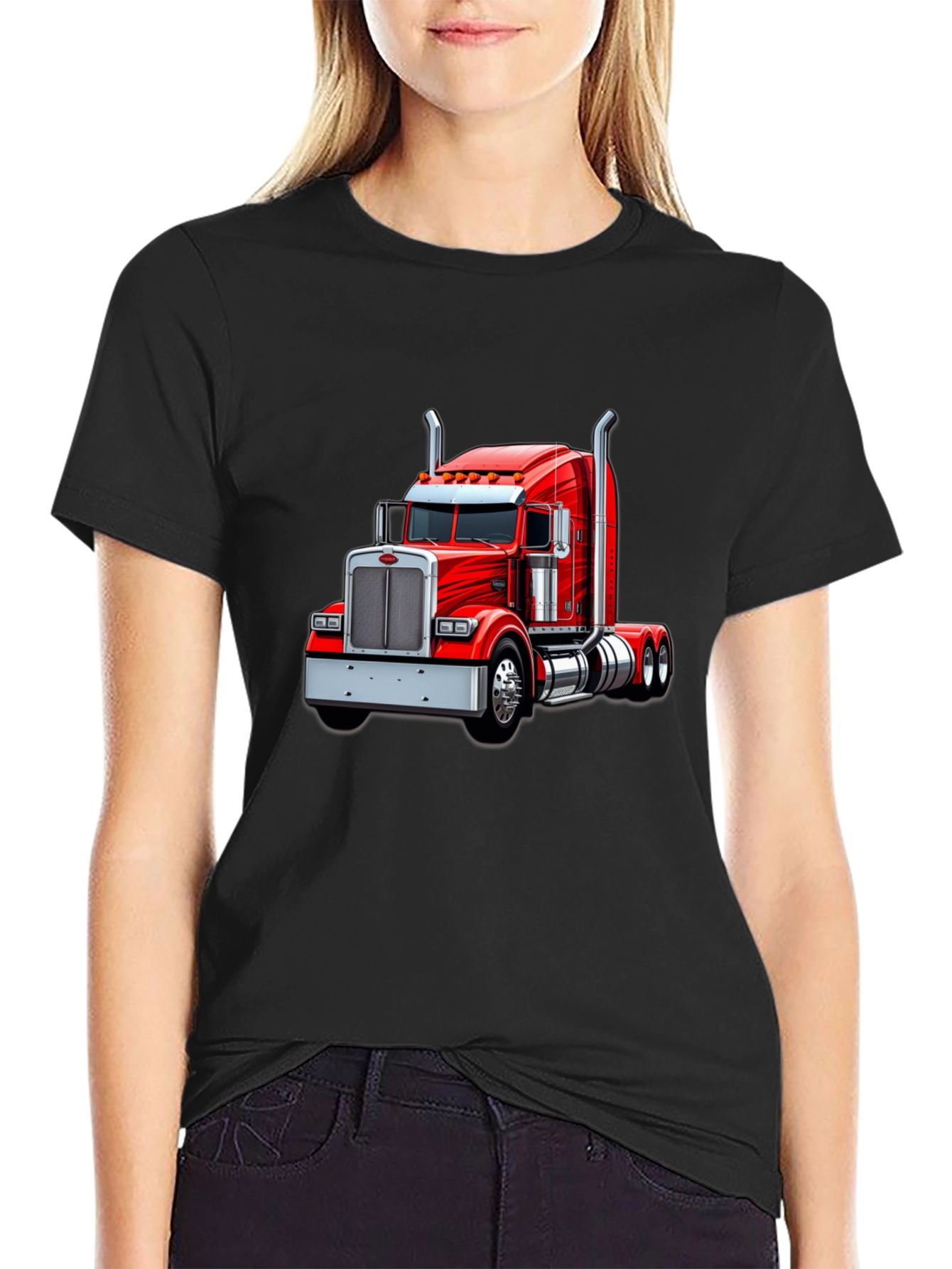 Red Truck Graphic T-Shirt - Classic Design