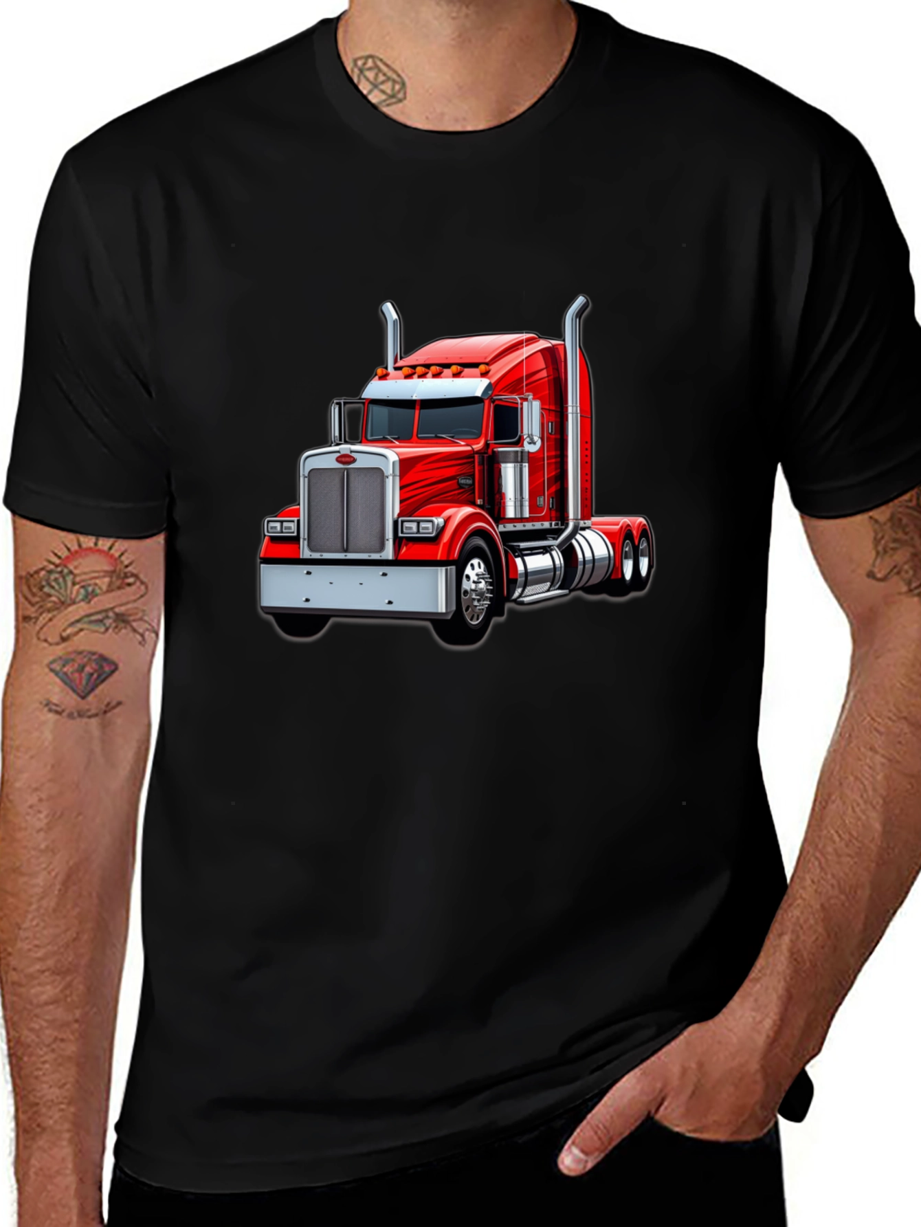 Red Truck Graphic T-Shirt - Classic Design