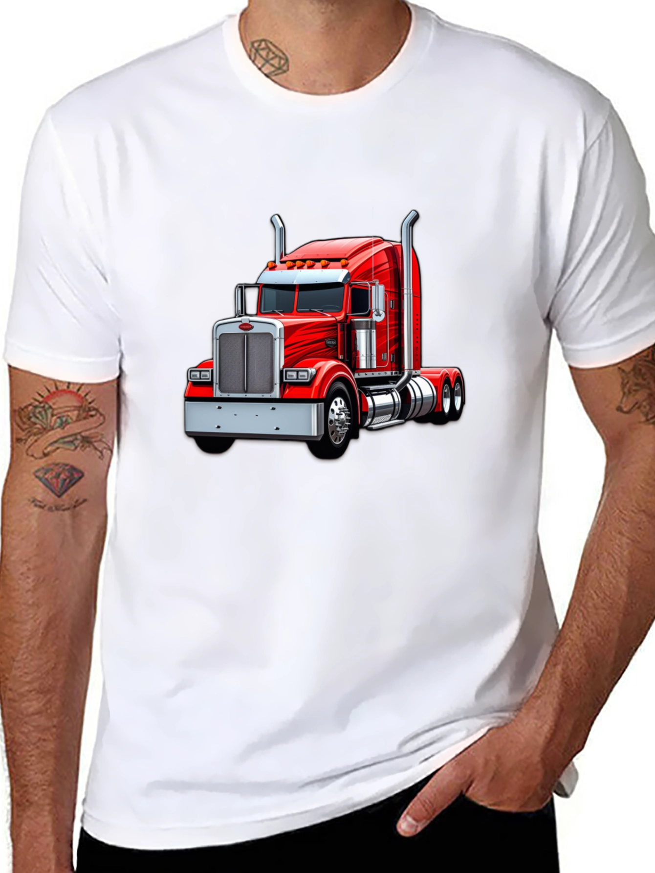 Red Truck Graphic T-Shirt - Classic Design