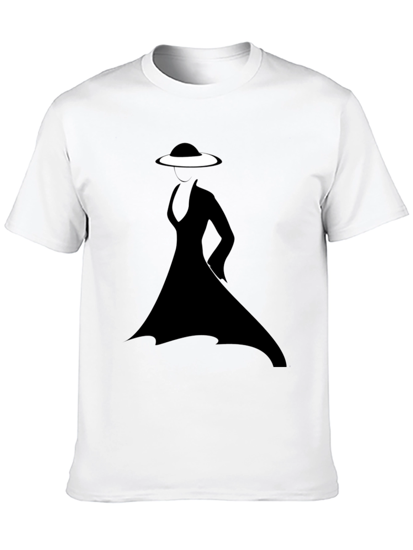 Silhouette Lady in Hat Graphic T-Shirt
