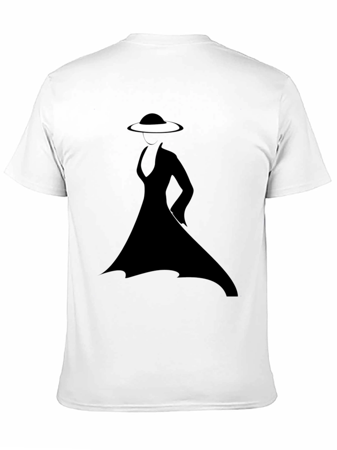 Silhouette Lady in Hat Graphic T-Shirt