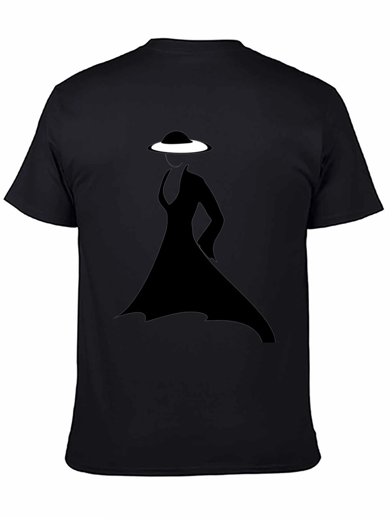 Silhouette Lady in Hat Graphic T-Shirt