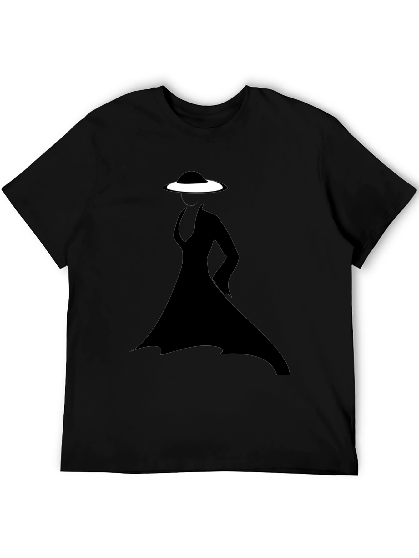 Silhouette Lady in Hat Graphic T-Shirt