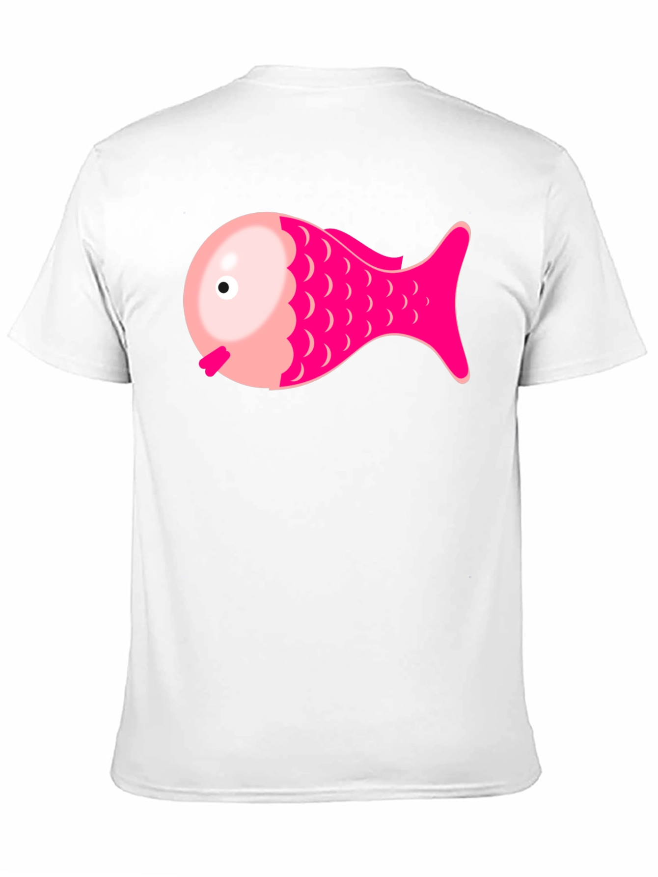 Pink Fish Graphic Tee - Black Cotton Blend Shirt
