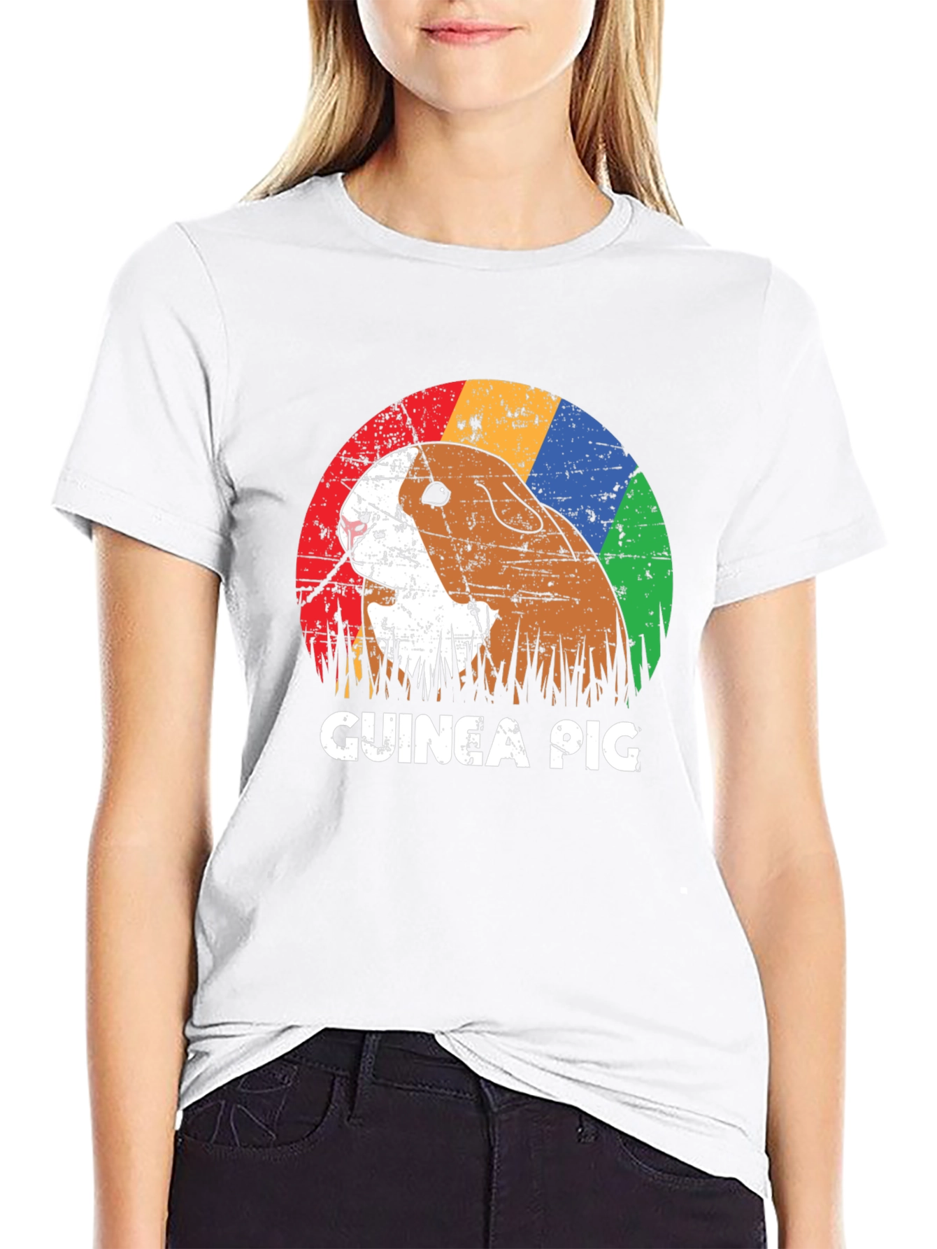 Retro Guinea Pig Graphic T-Shirt - Unisex