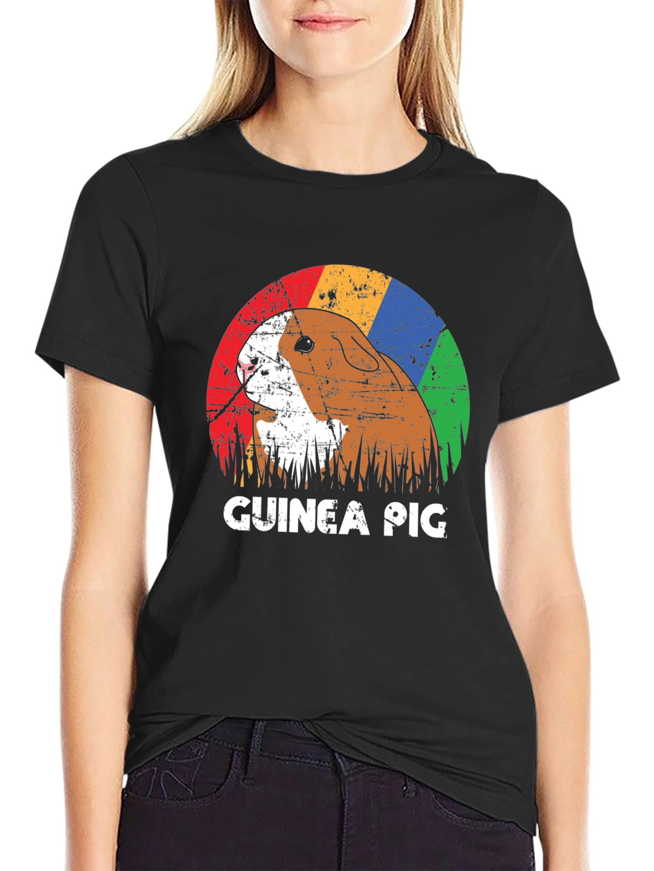 Retro Guinea Pig Graphic T-Shirt - Unisex