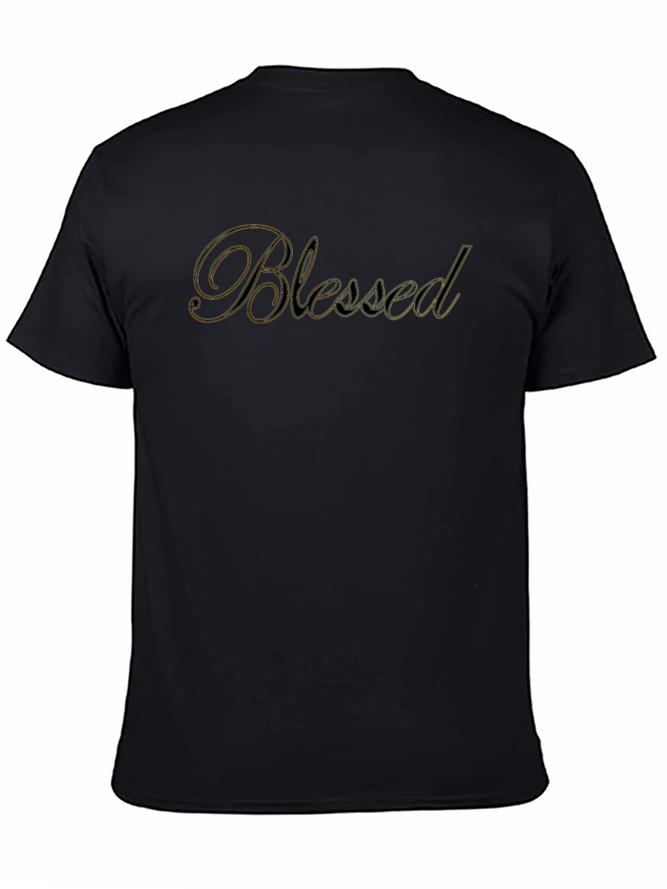 Blessed Graphic Print Black T-Shirt