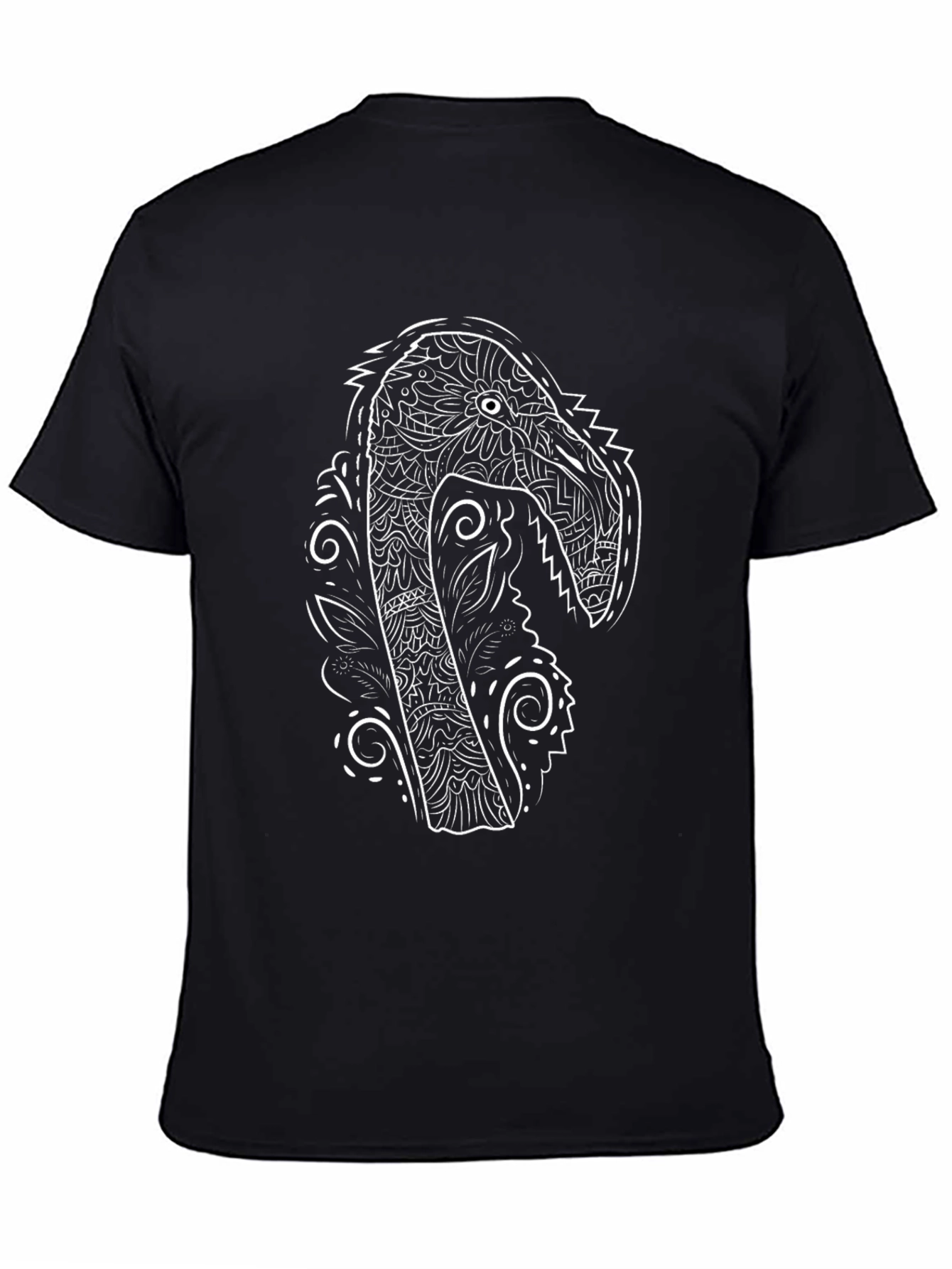 Unique Graphic Tee - Bird Art Design