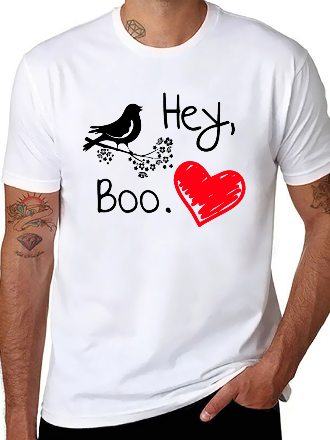 Hey Boo Valentine Graphic Tee