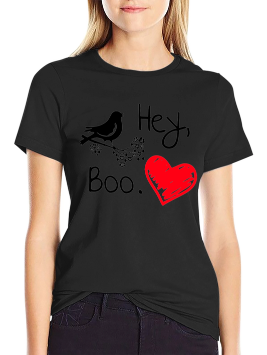 Hey Boo Valentine Graphic Tee