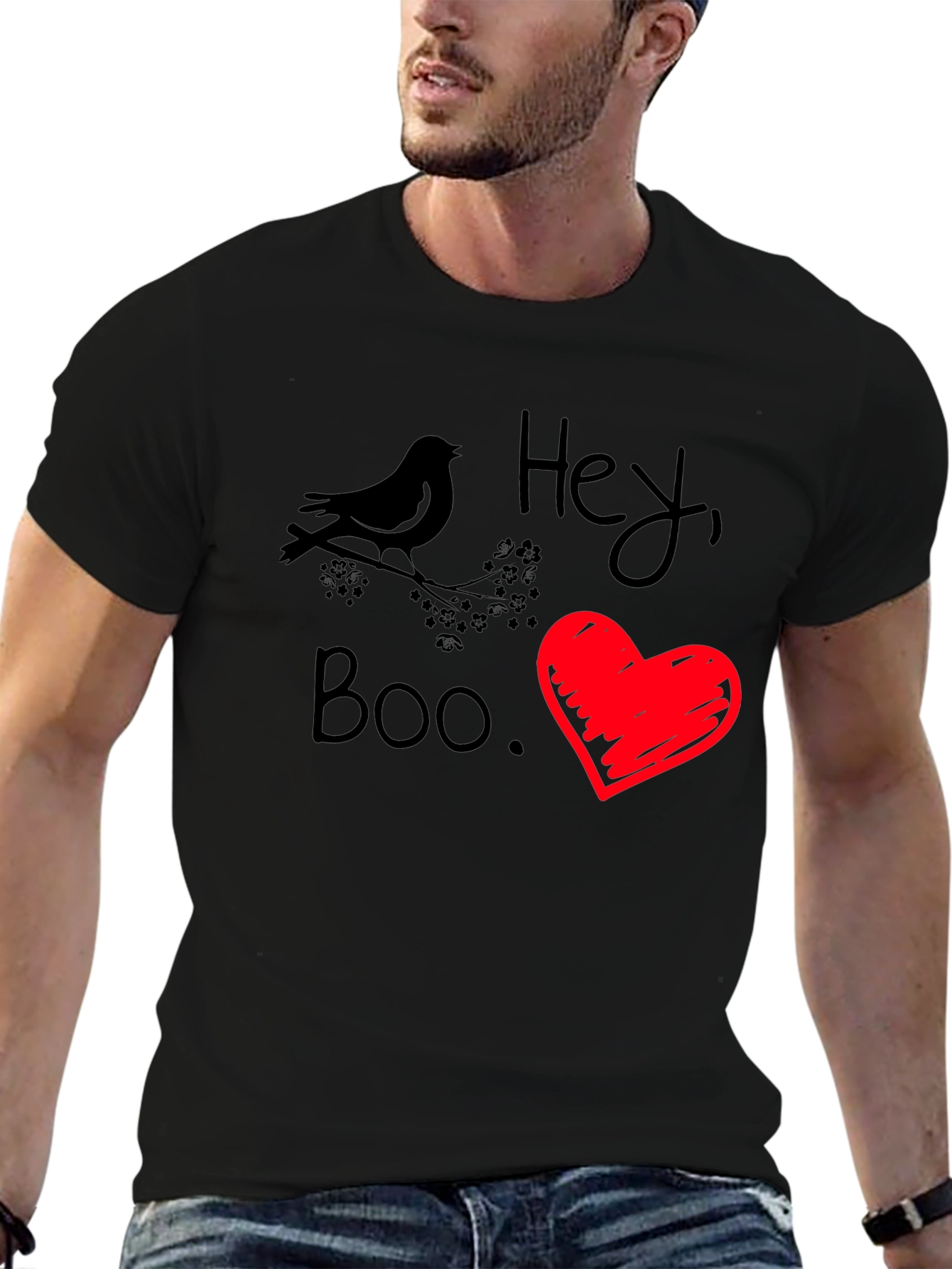 Hey Boo Valentine Graphic Tee